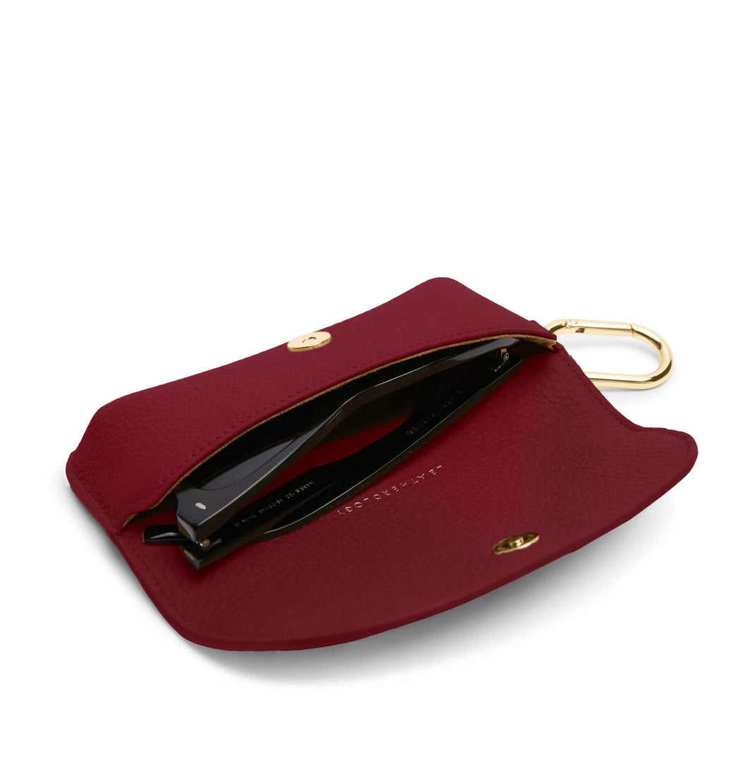 Portable Sunglass Case Garnet Red