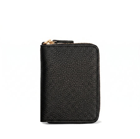 Klyde Compact Wallet | Leatherology Black Pebble