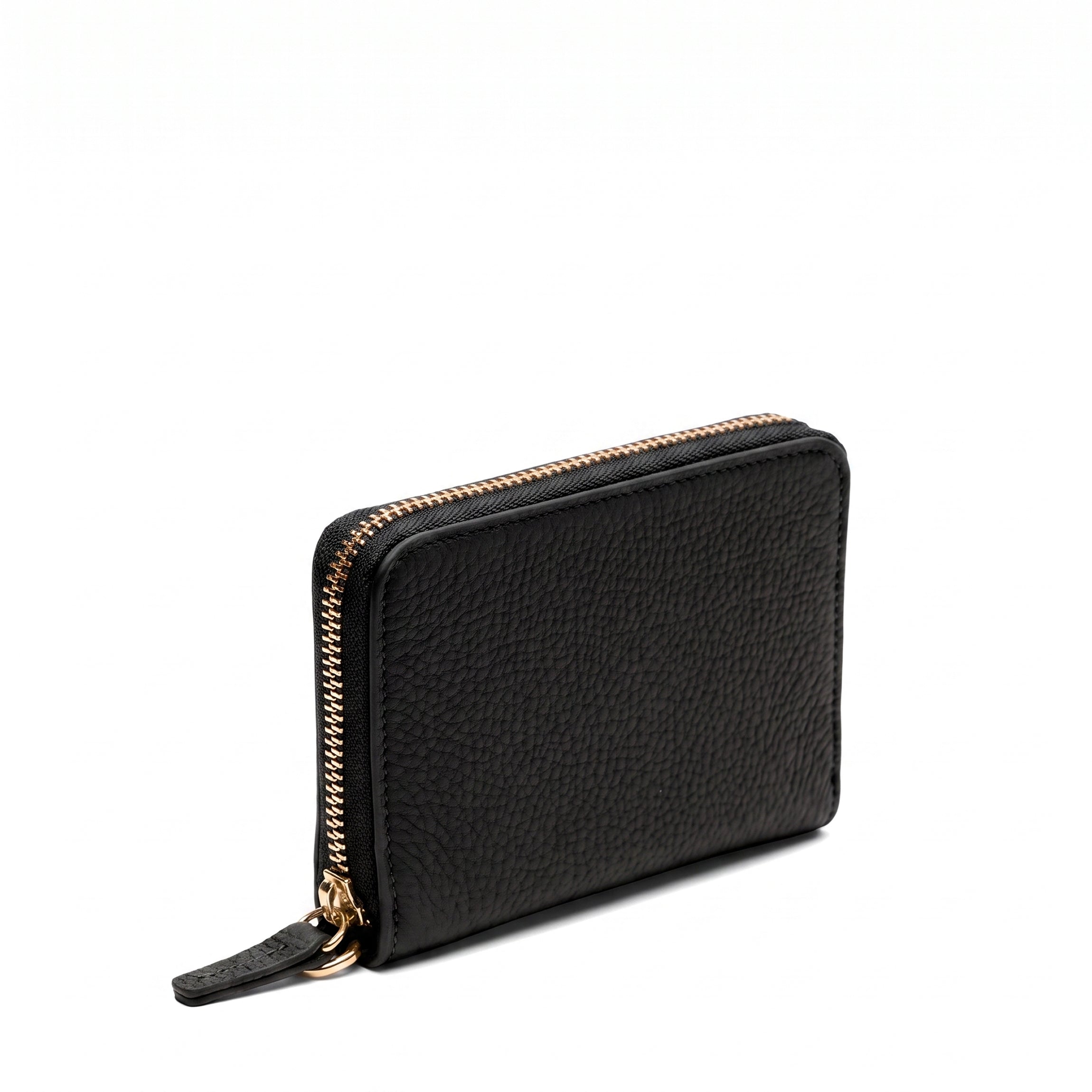 Klyde Compact Wallet | Leatherology Black Pebble