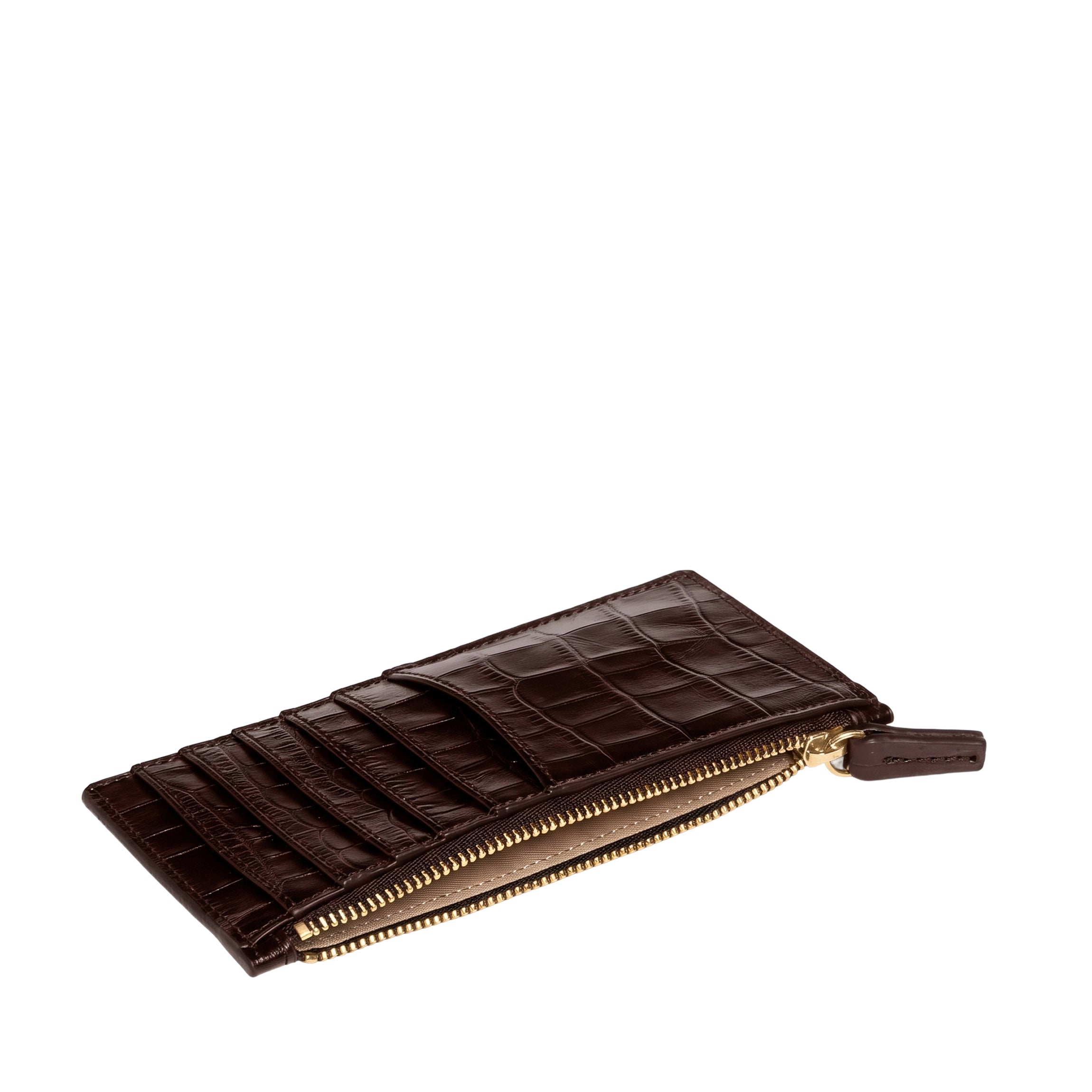 Devon Slim Zip Card Case | Full Grain Leather, Compact Card