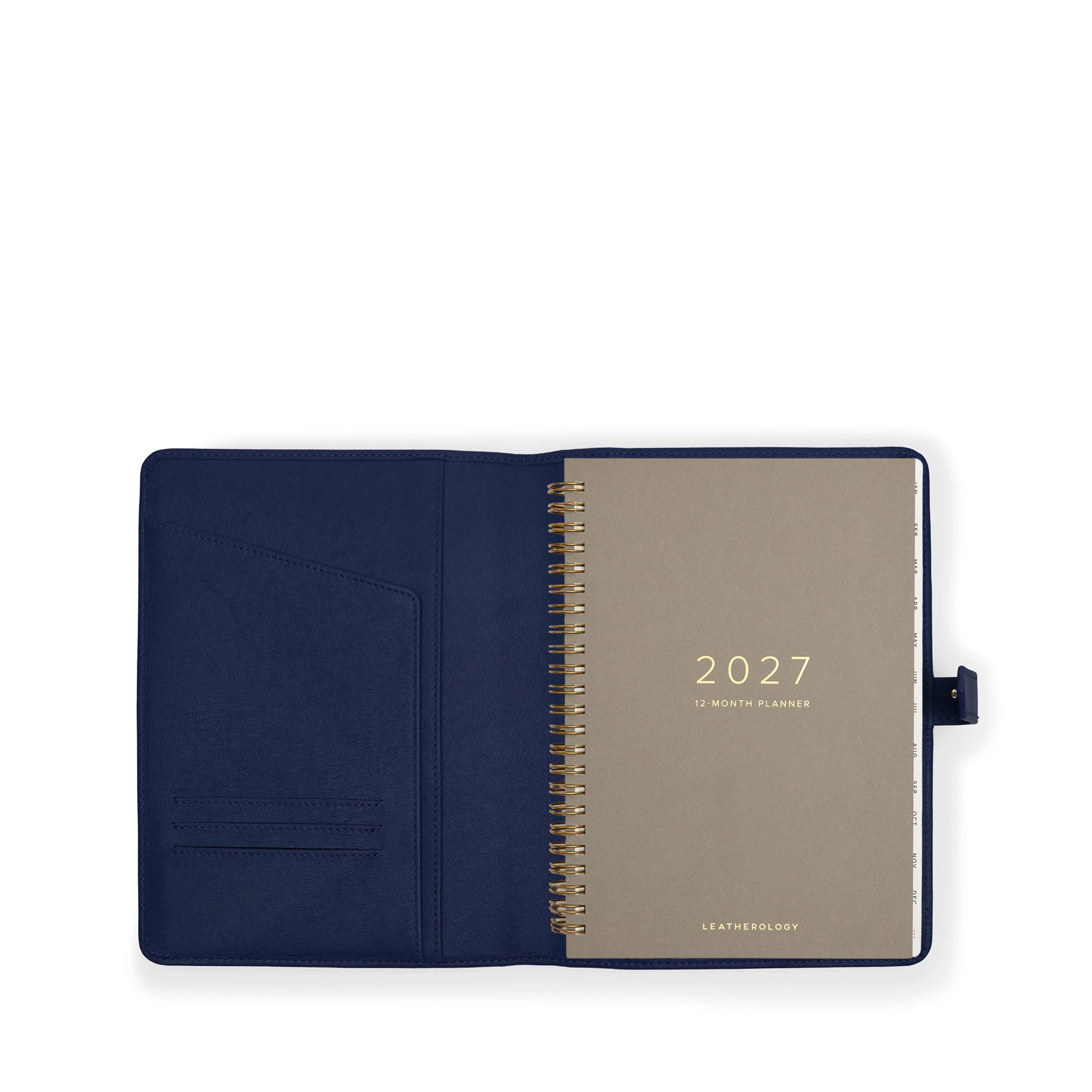 A5 2027 Snap Planner | Full Grain Leather, Secure Daily Planner