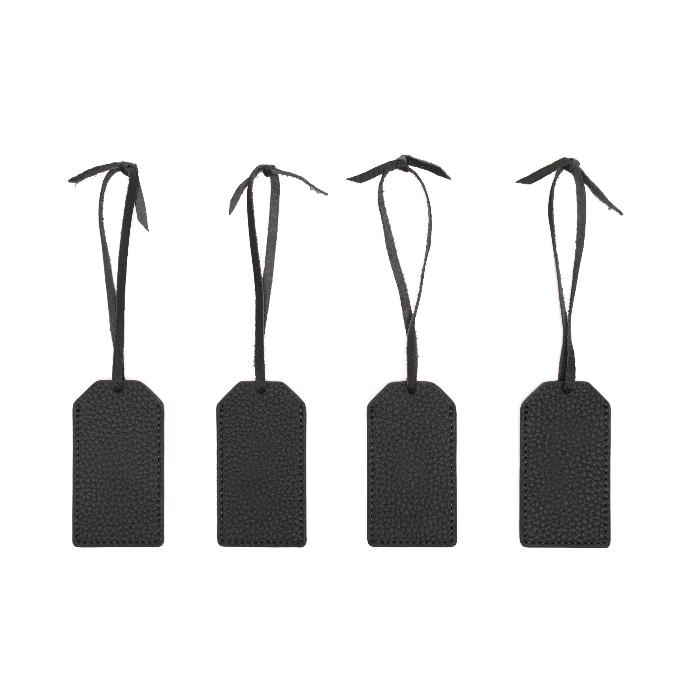 Leather Gift Tag Set of 4 | Elegant reusable tags, Leatherology Black ...
