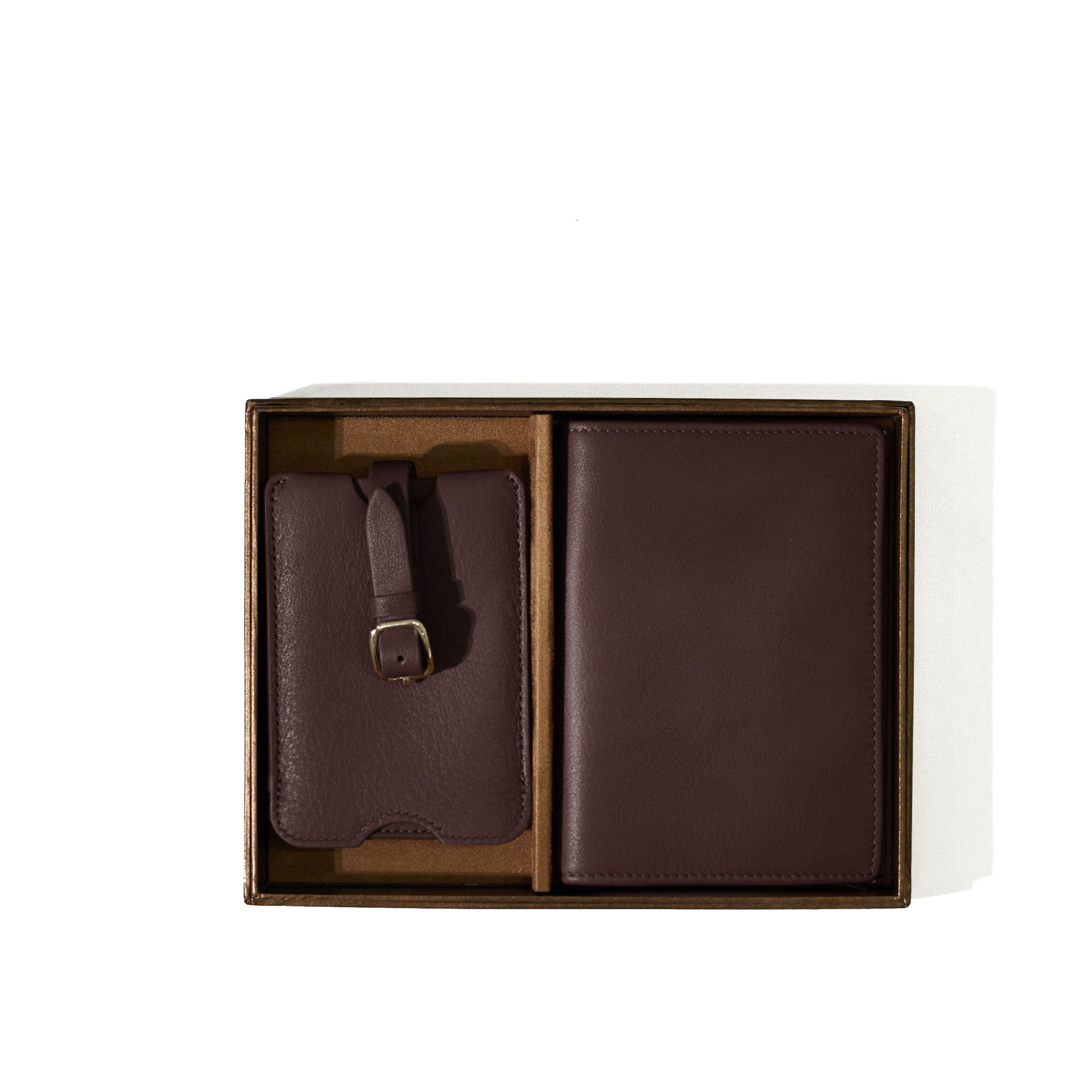Deluxe Passport Cover + Luggage Tag Set | Full grain leather
