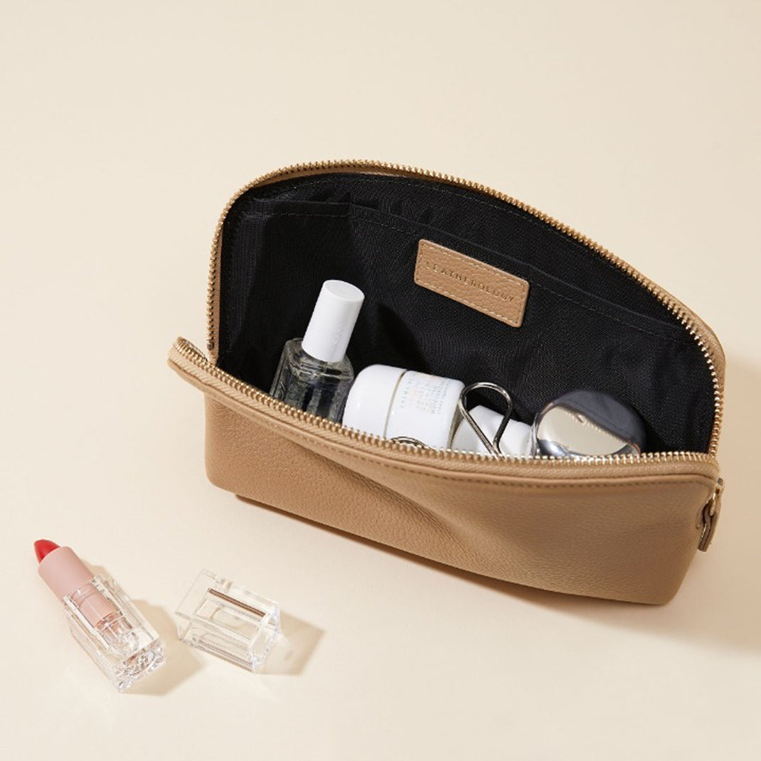Medium Makeup Pouch Camel