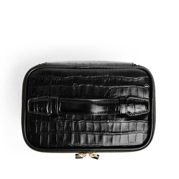 XL Train Case Black Croc