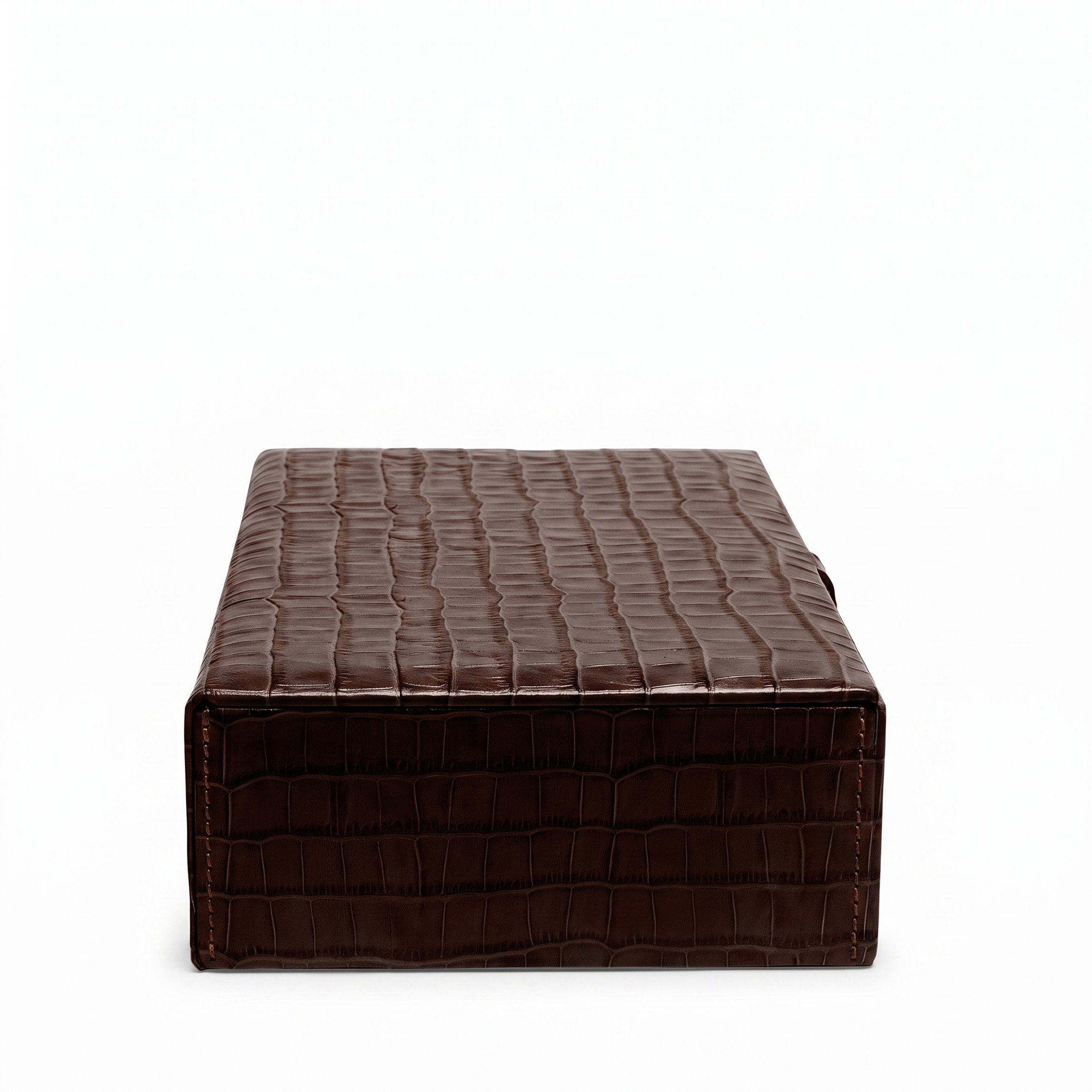 Medium Decorative Box | Full Grain Leather, Stylish Storage