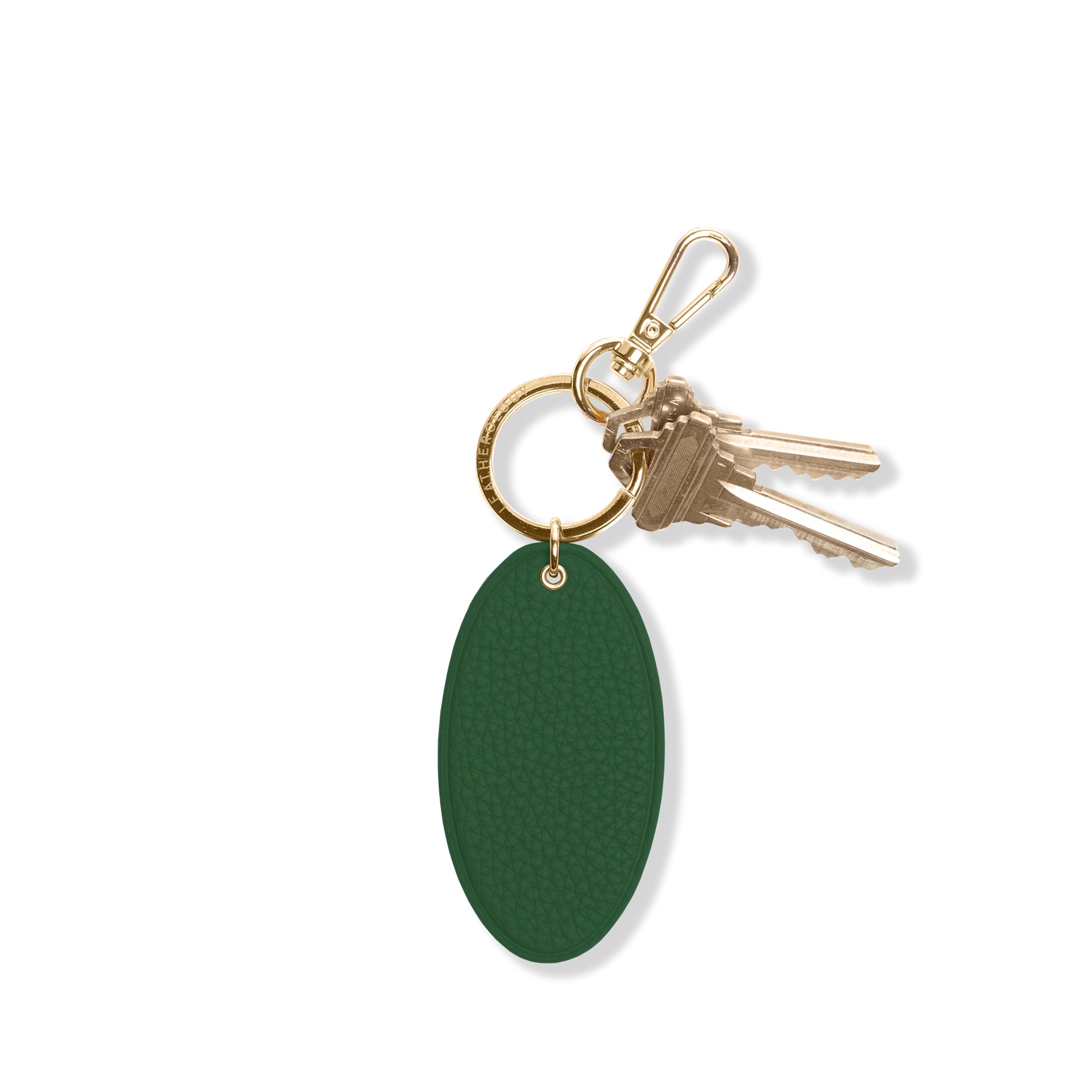 Oval Keychain | Smooth leather shape, everyday key ring, Leatherology ...