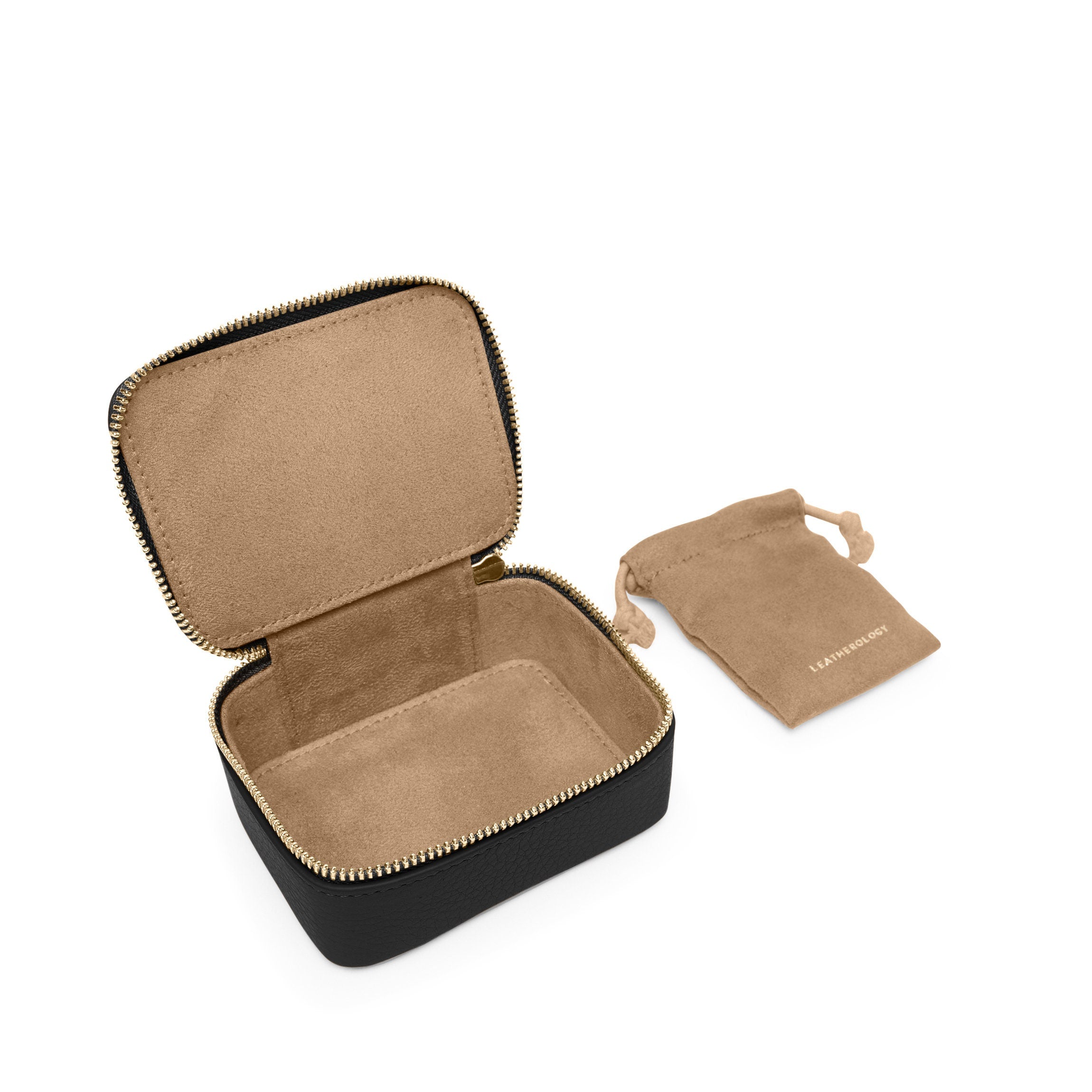 Small Jewelry Ring Box | Full grain leather, compact jewelry
