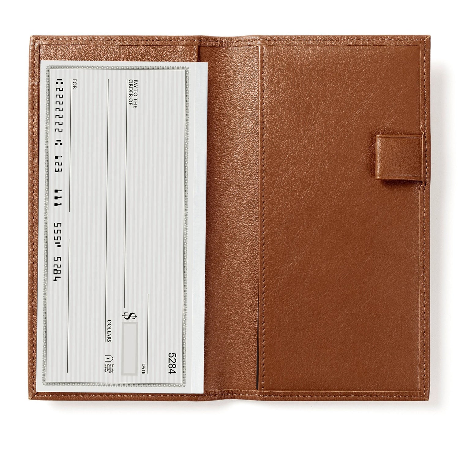 Deluxe-Checkbook-Cover-with-Divider-Tan-C14-229
