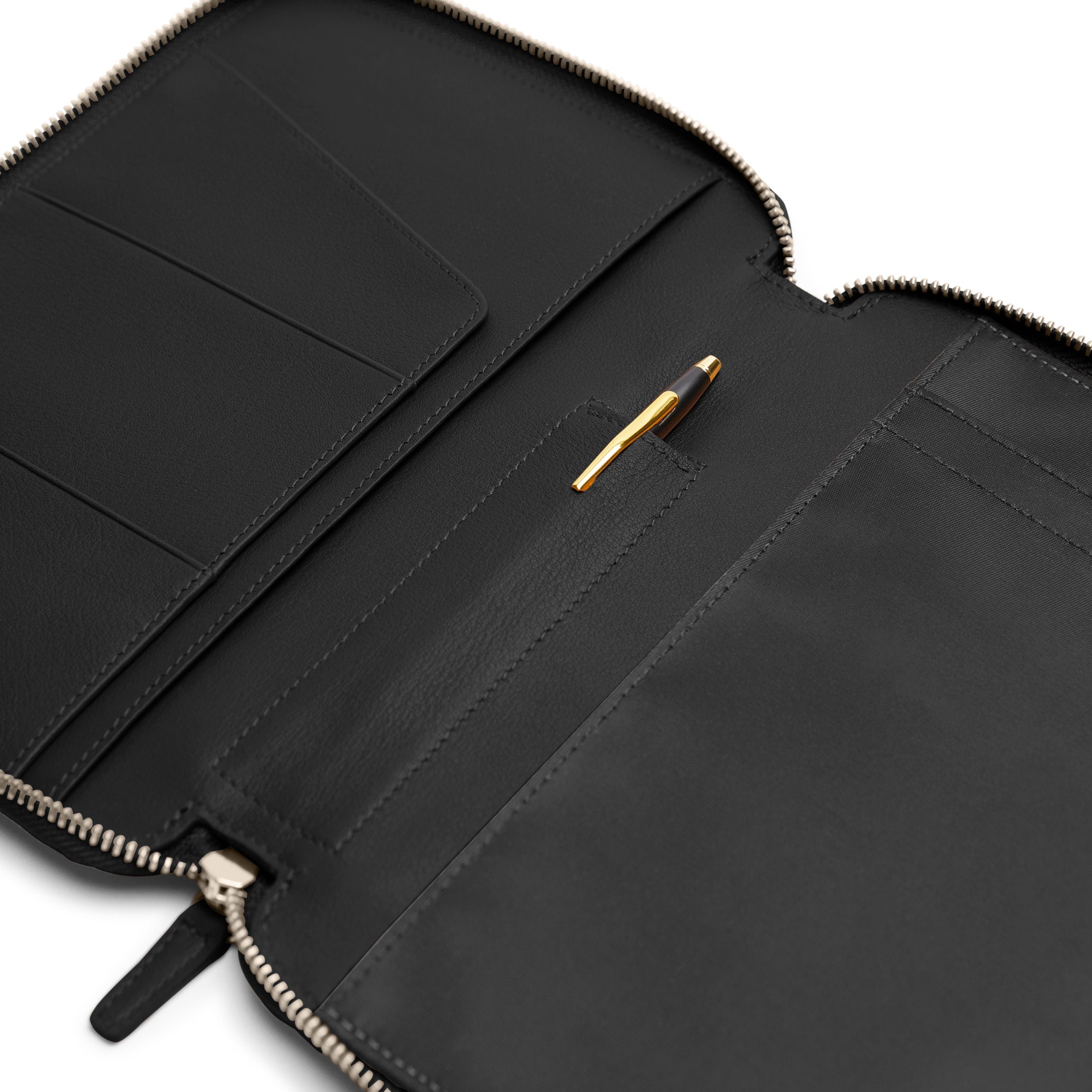 A5 Junior Zippered Padfolio | Full grain leather, compact note