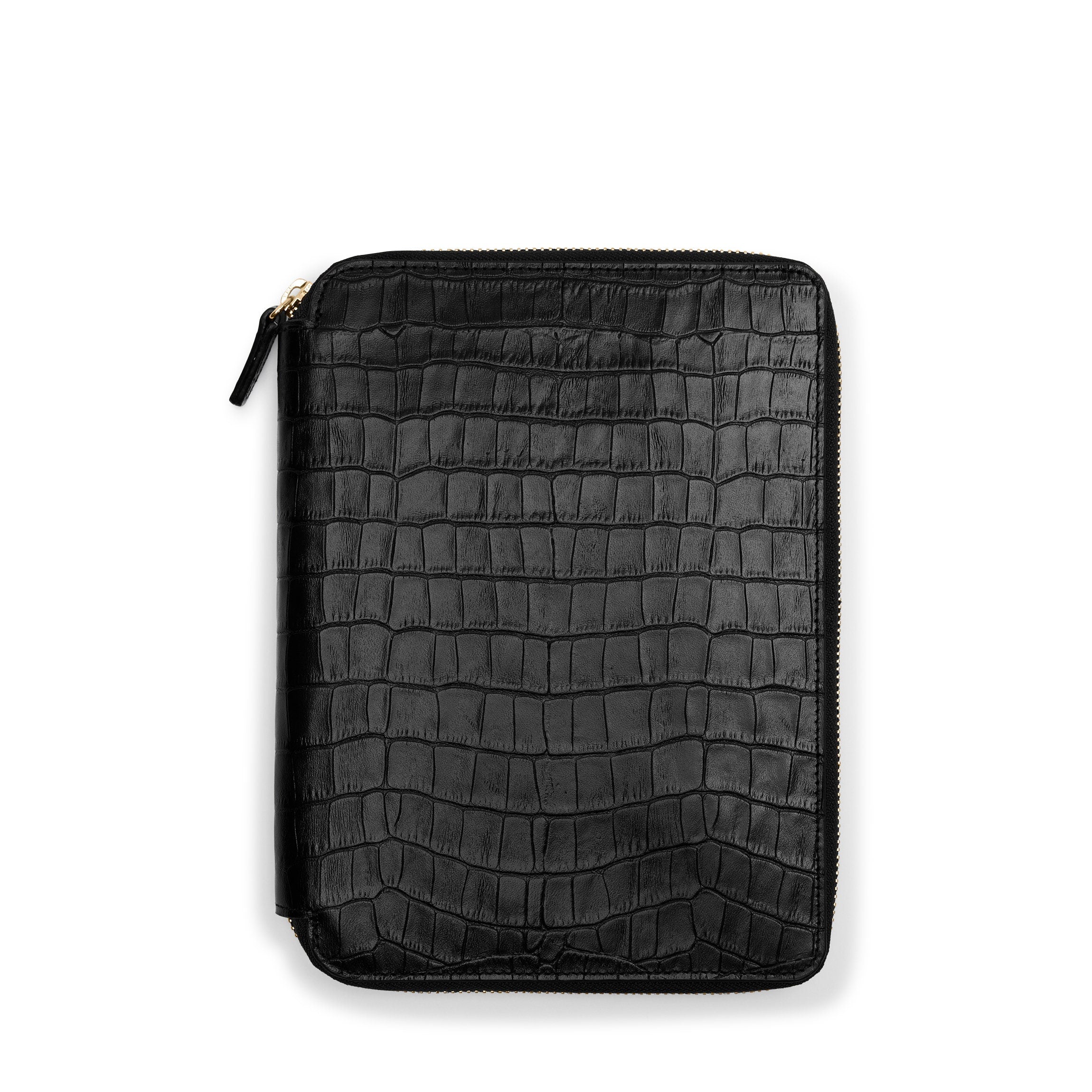 A5 Junior Zippered Padfolio | Full grain leather, compact note