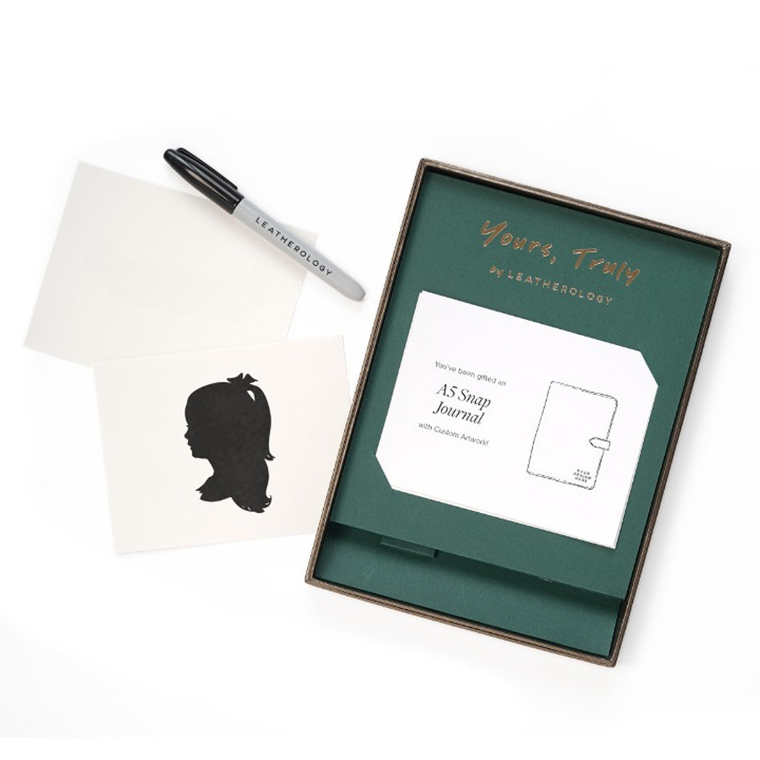 Yours, Truly A5 Snap Journal Gift Set Leather