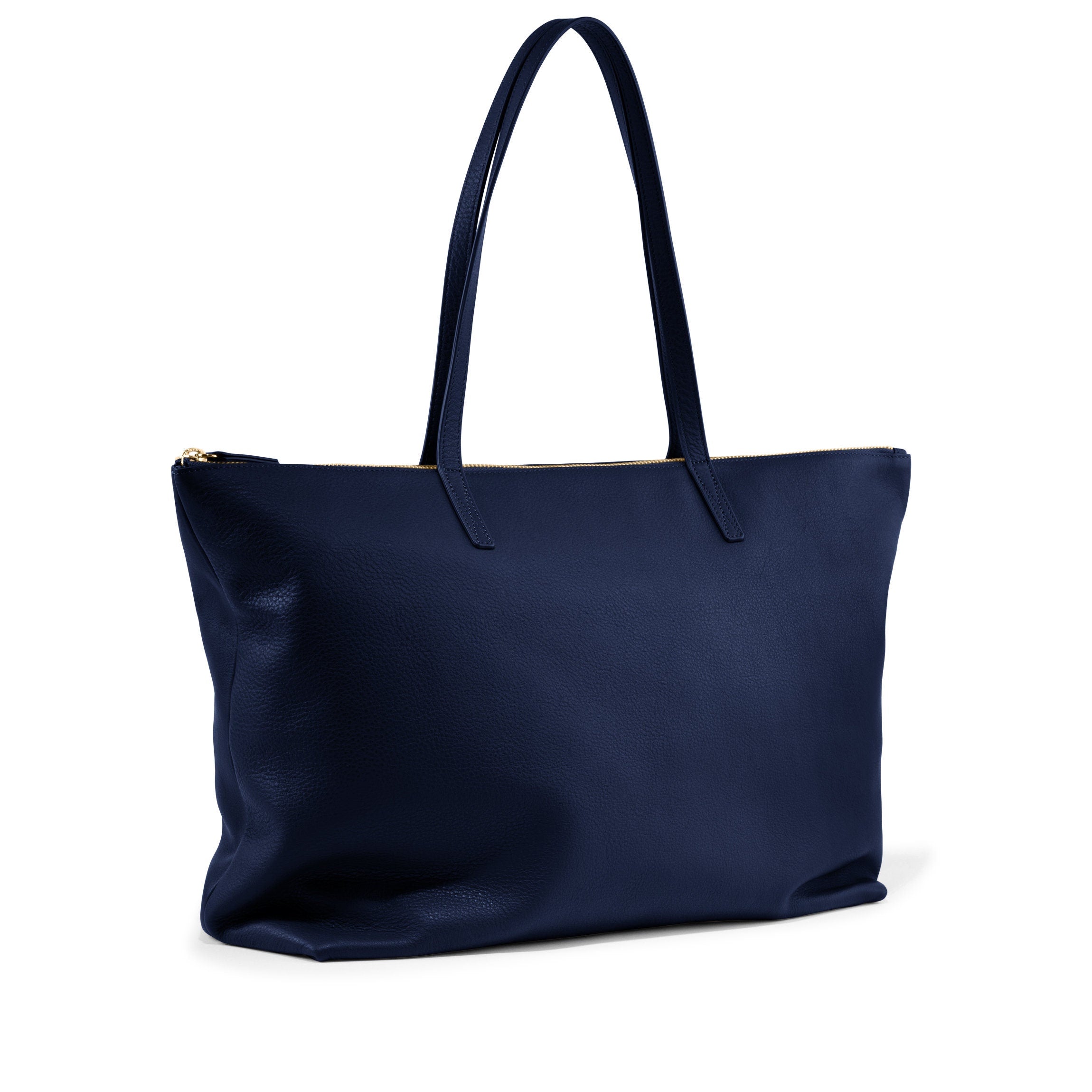 Aleena Soft Zippered Tote Full grain leather, versatile everyday