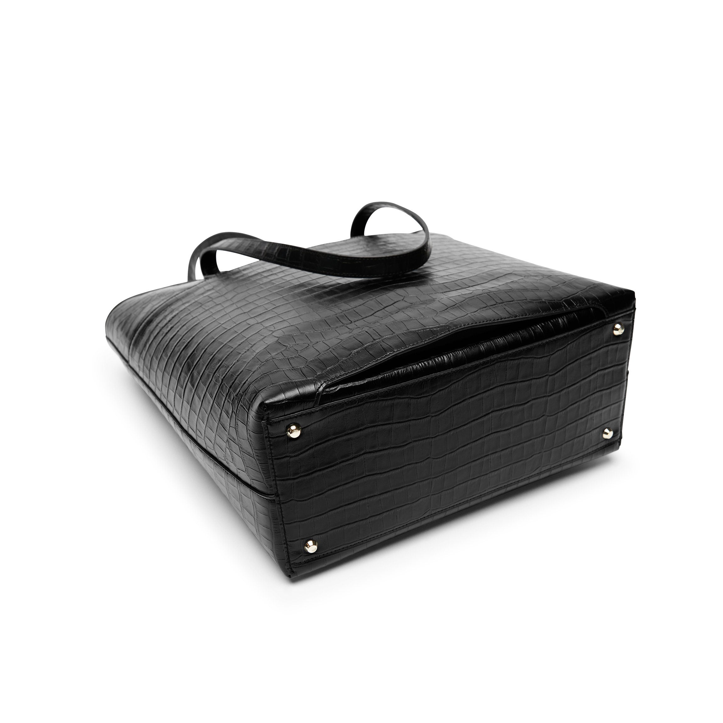 Alex Vertical Work Tote | Full grain leather, sleek and spacious