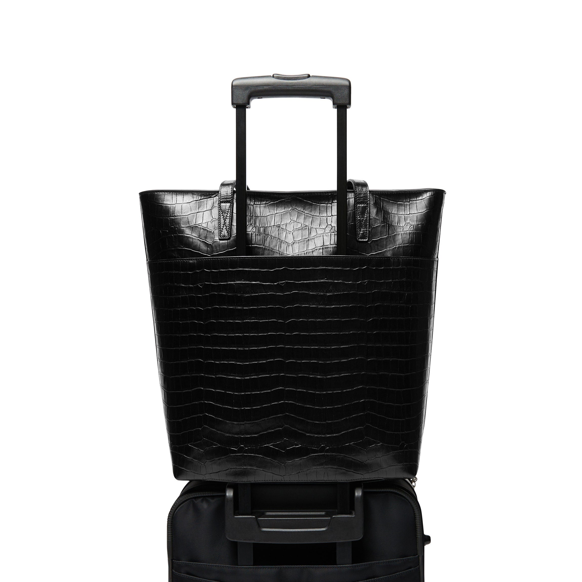 Alex Vertical Work Tote | Full grain leather, sleek and spacious