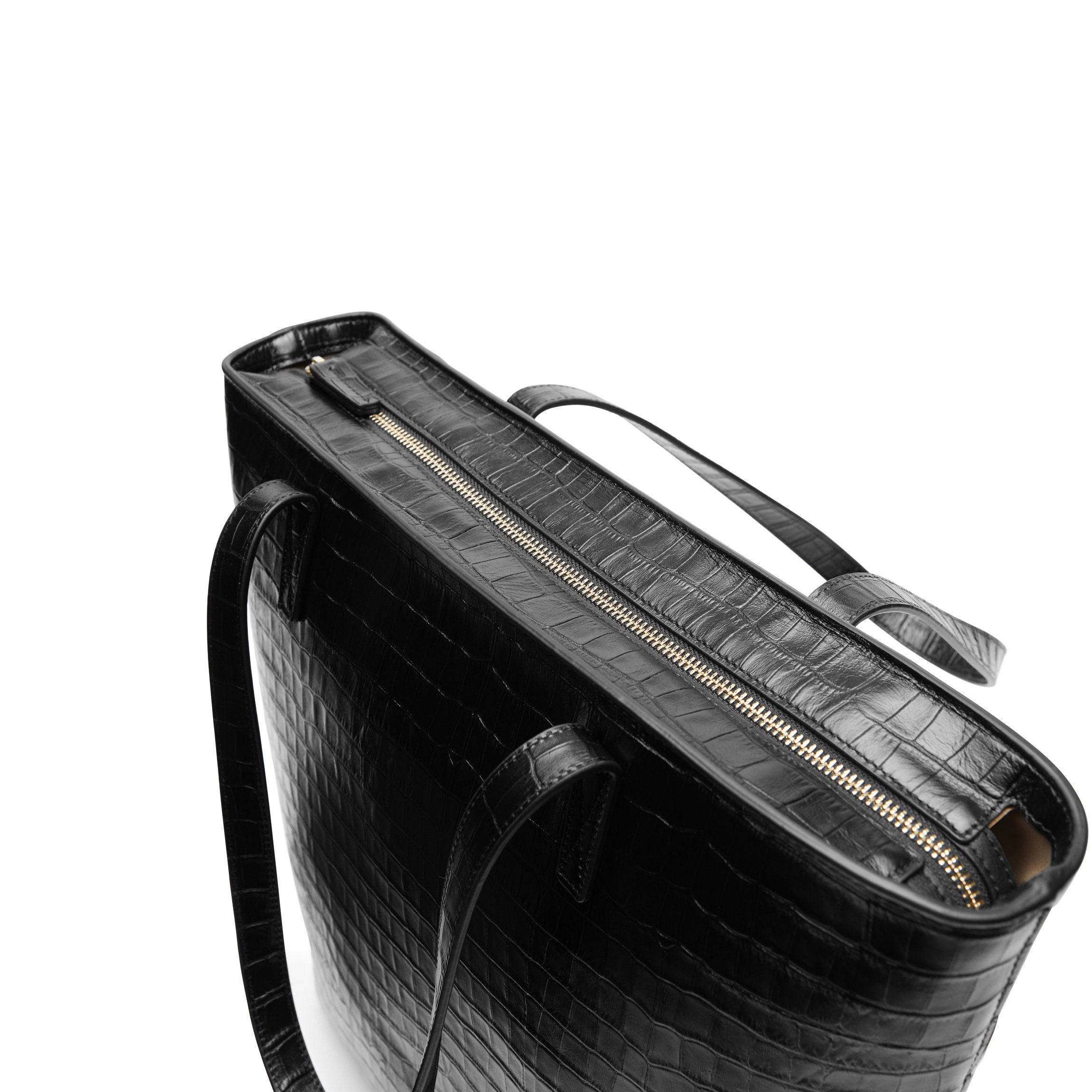 Alex Vertical Work Tote | Full grain leather, sleek and spacious