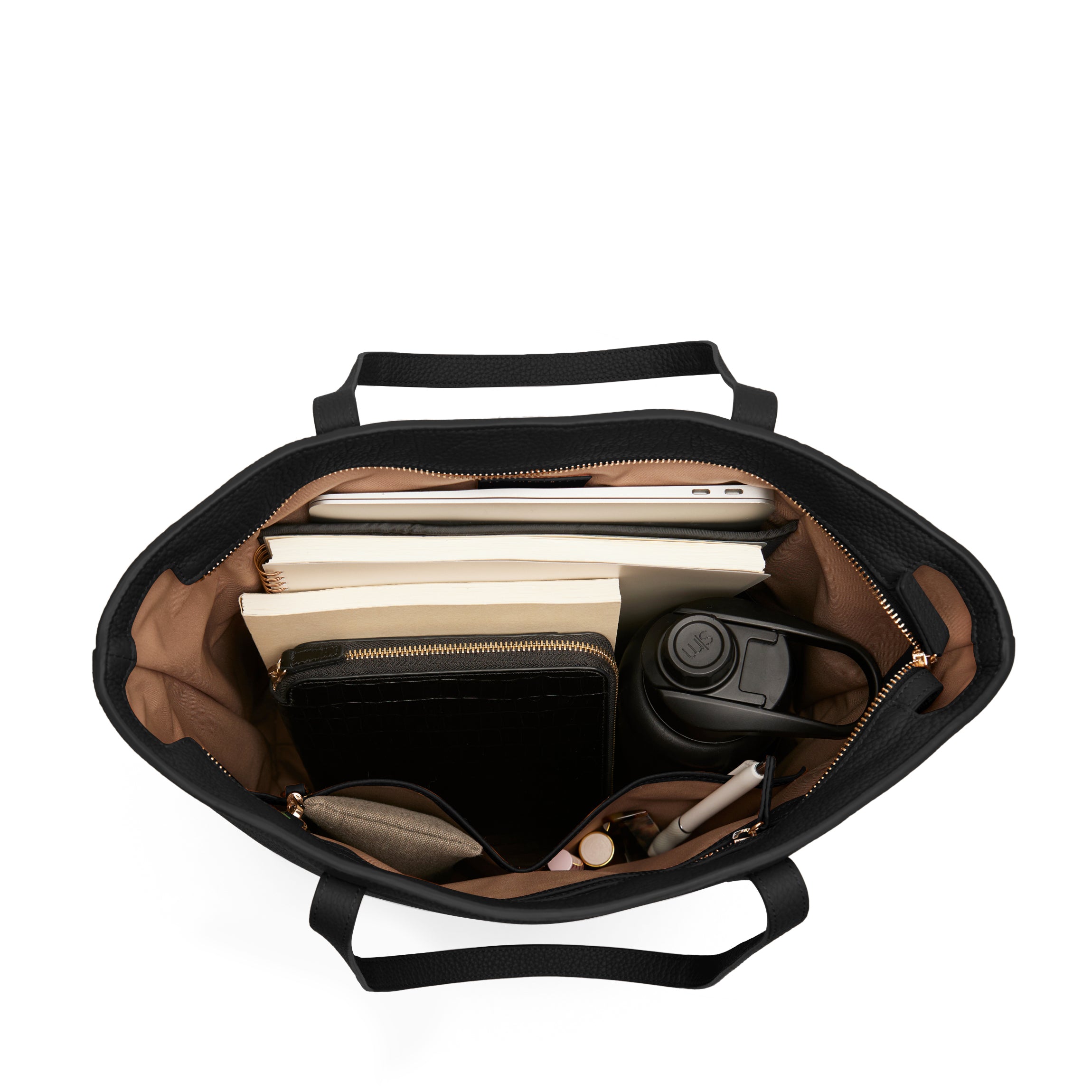 Alex Vertical Work Tote | Full grain leather, sleek and spacious