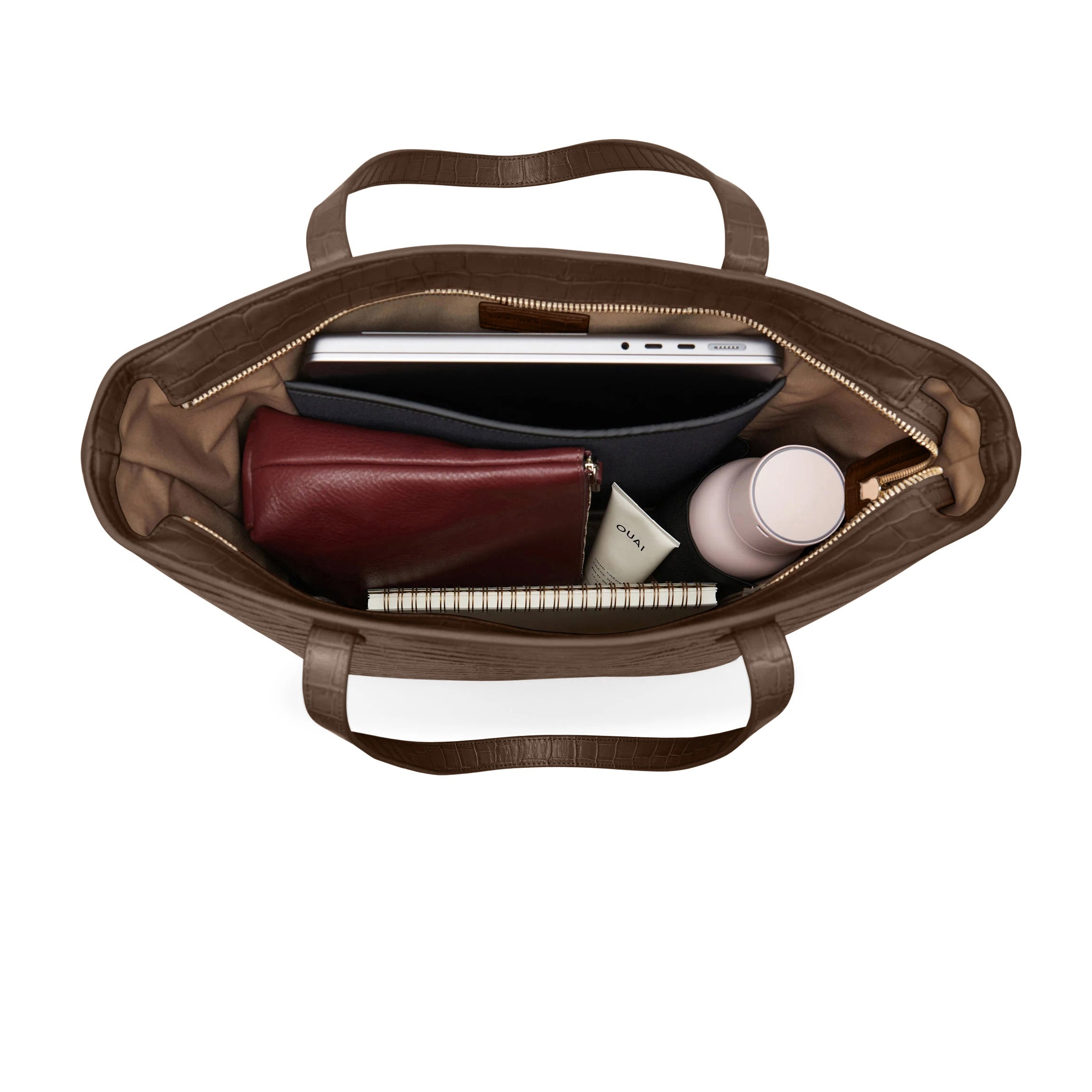 Alex Vertical Work Tote | Full grain leather, sleek and spacious