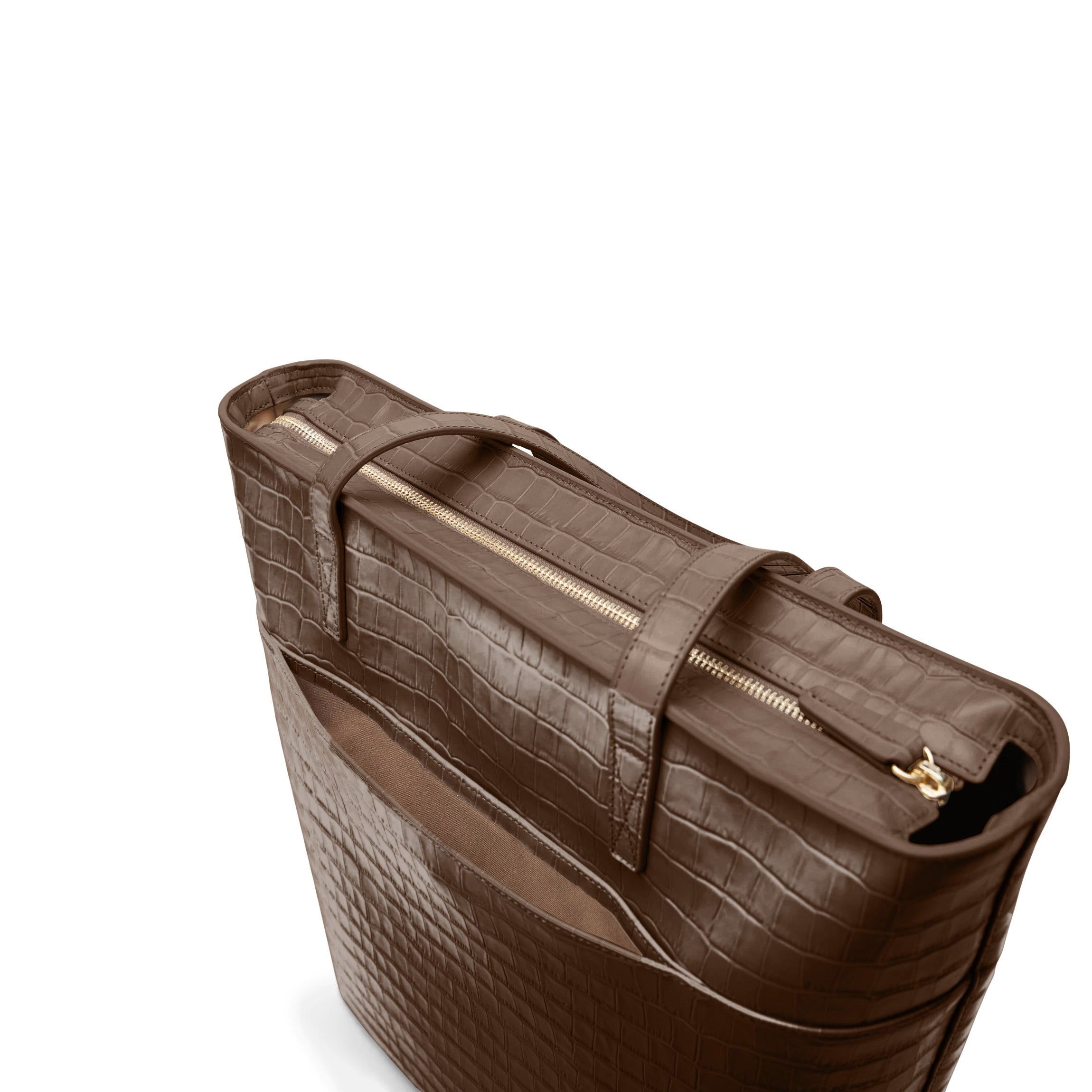 Alex Vertical Work Tote | Full grain leather, sleek and spacious 