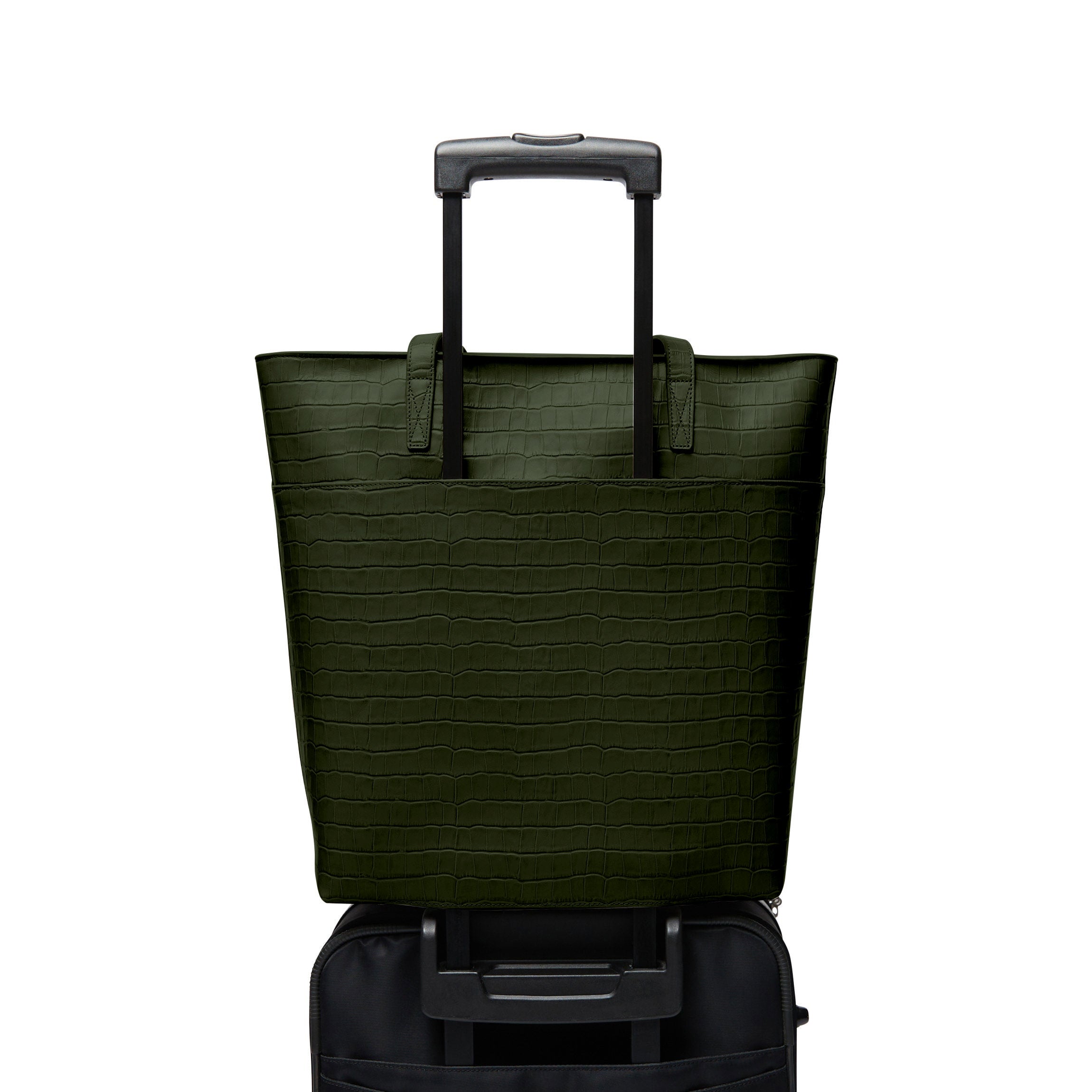 Alex Vertical Work Tote | Full grain leather, sleek and spacious