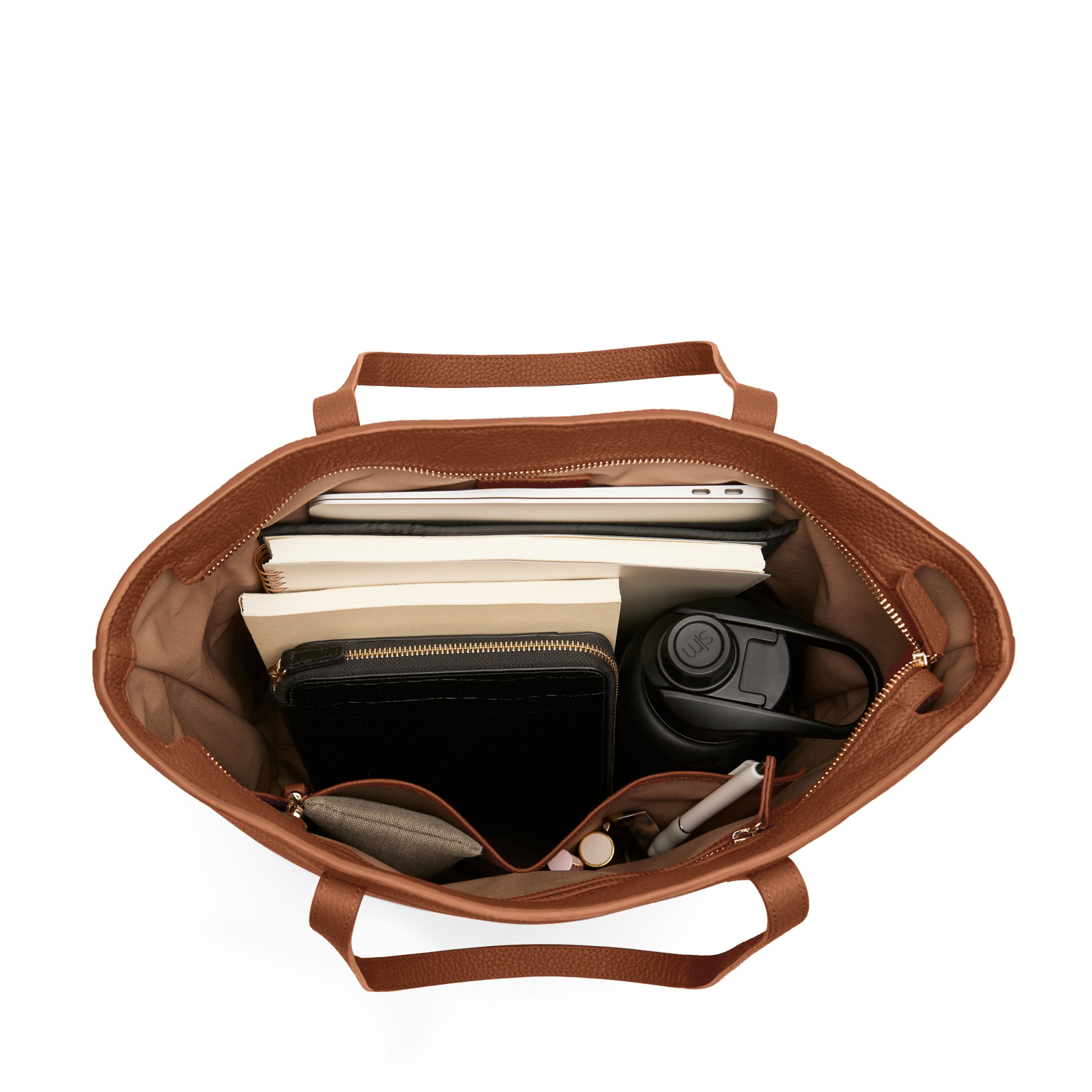 Alex Vertical Work Tote | Full Grain Leather, Sleek And Spacious