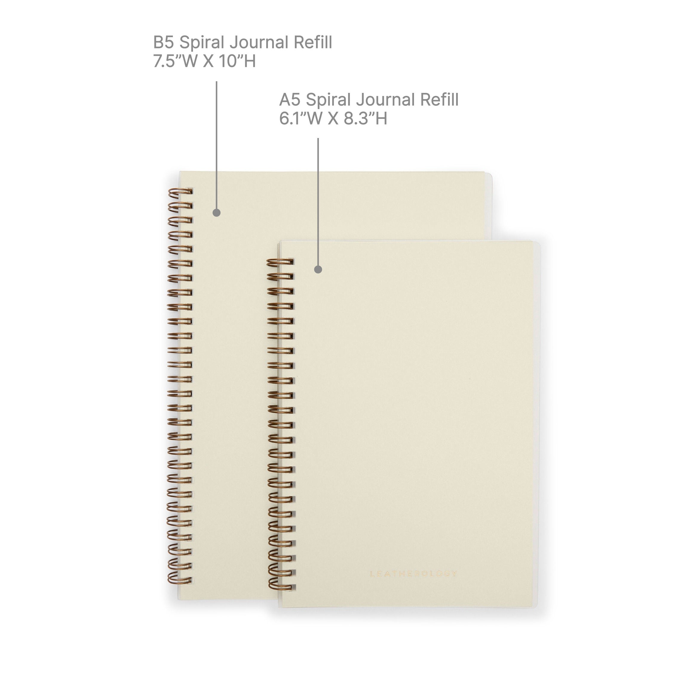 A5 Zippered Spiral Journal | Full grain leather, sleek notebook