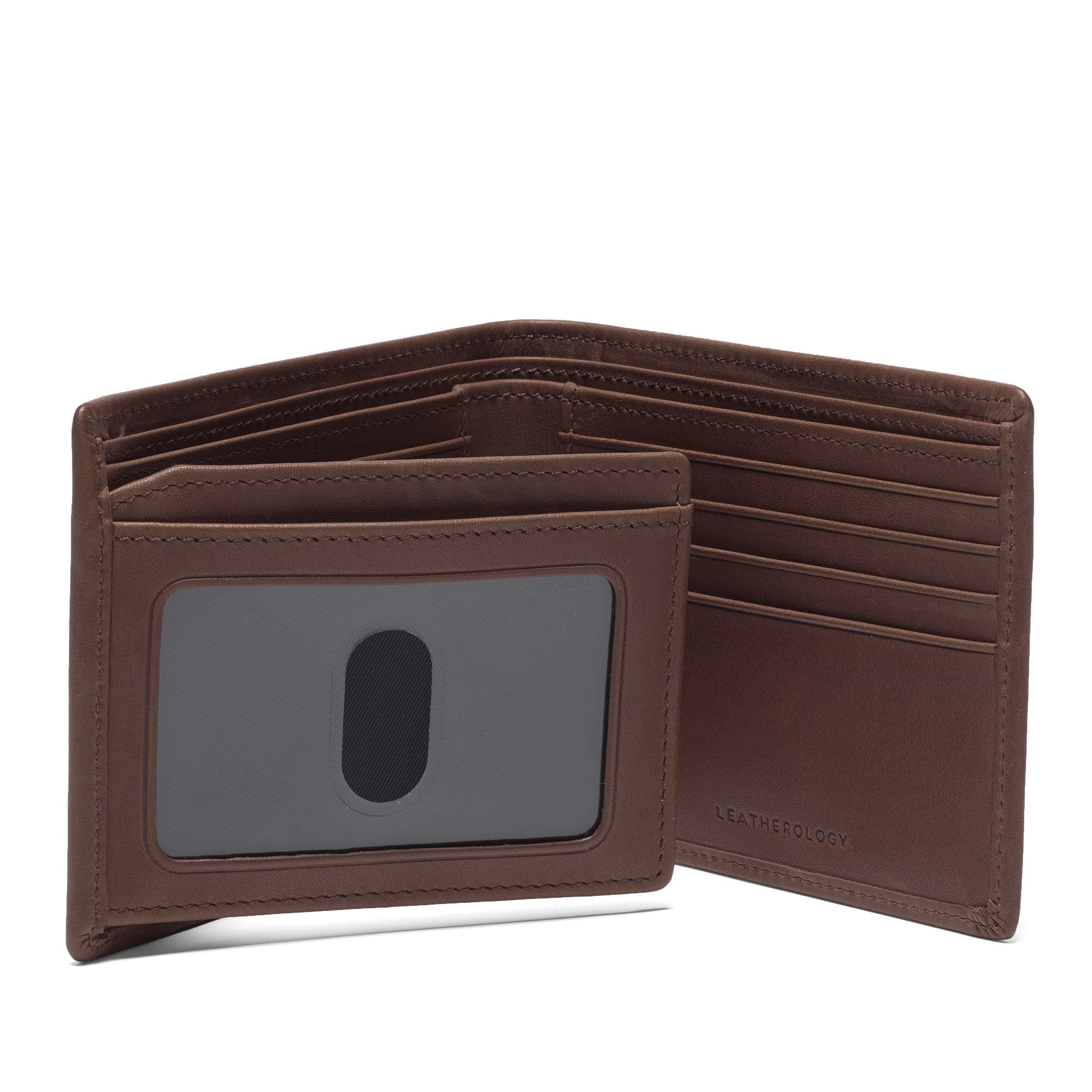 『Hollywood Wallet BROWN』 Bifold Wallet with Flap | Full grain leather, secure