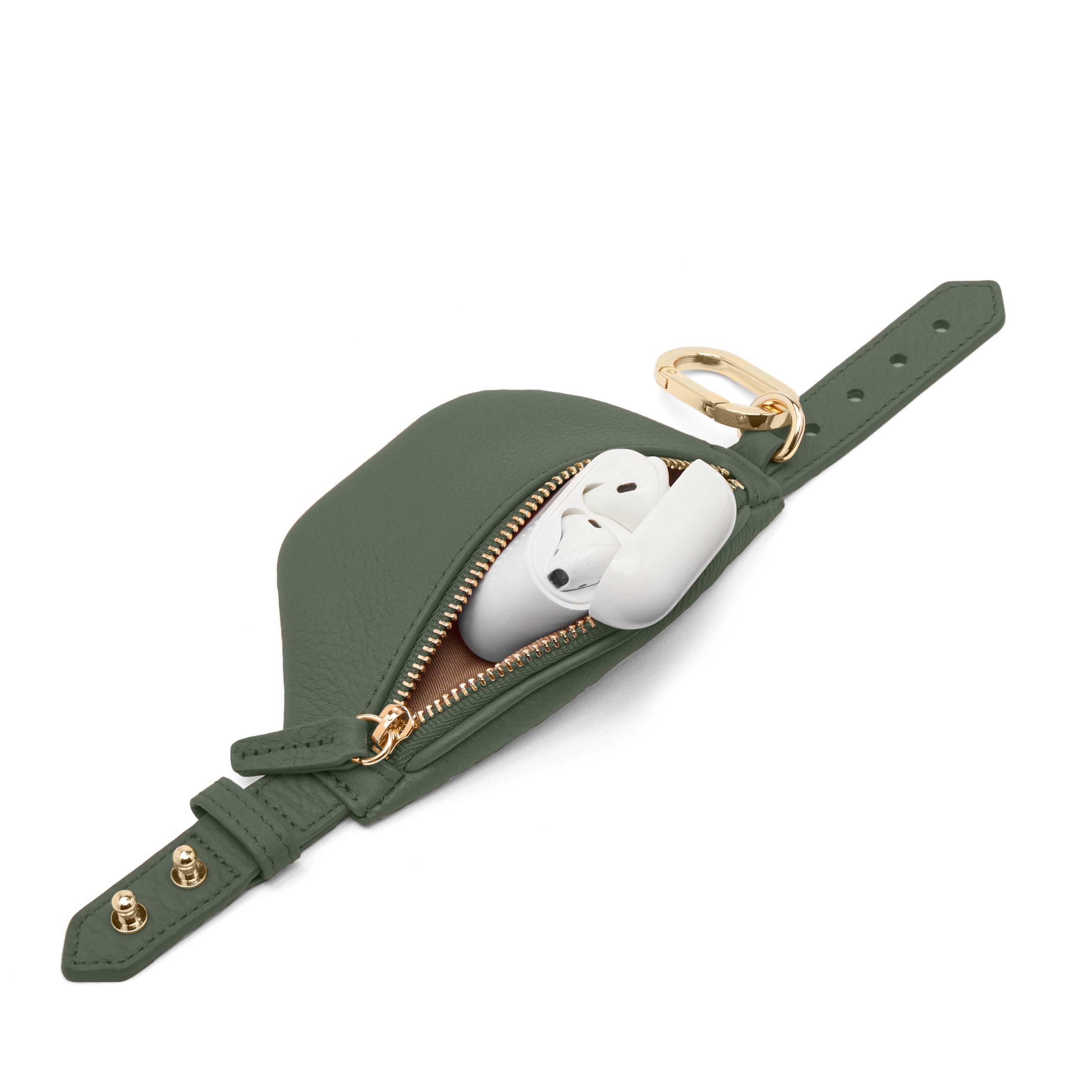 Blake Mini Wrist Pouch | Full Grain Leather Moss – Leatherology