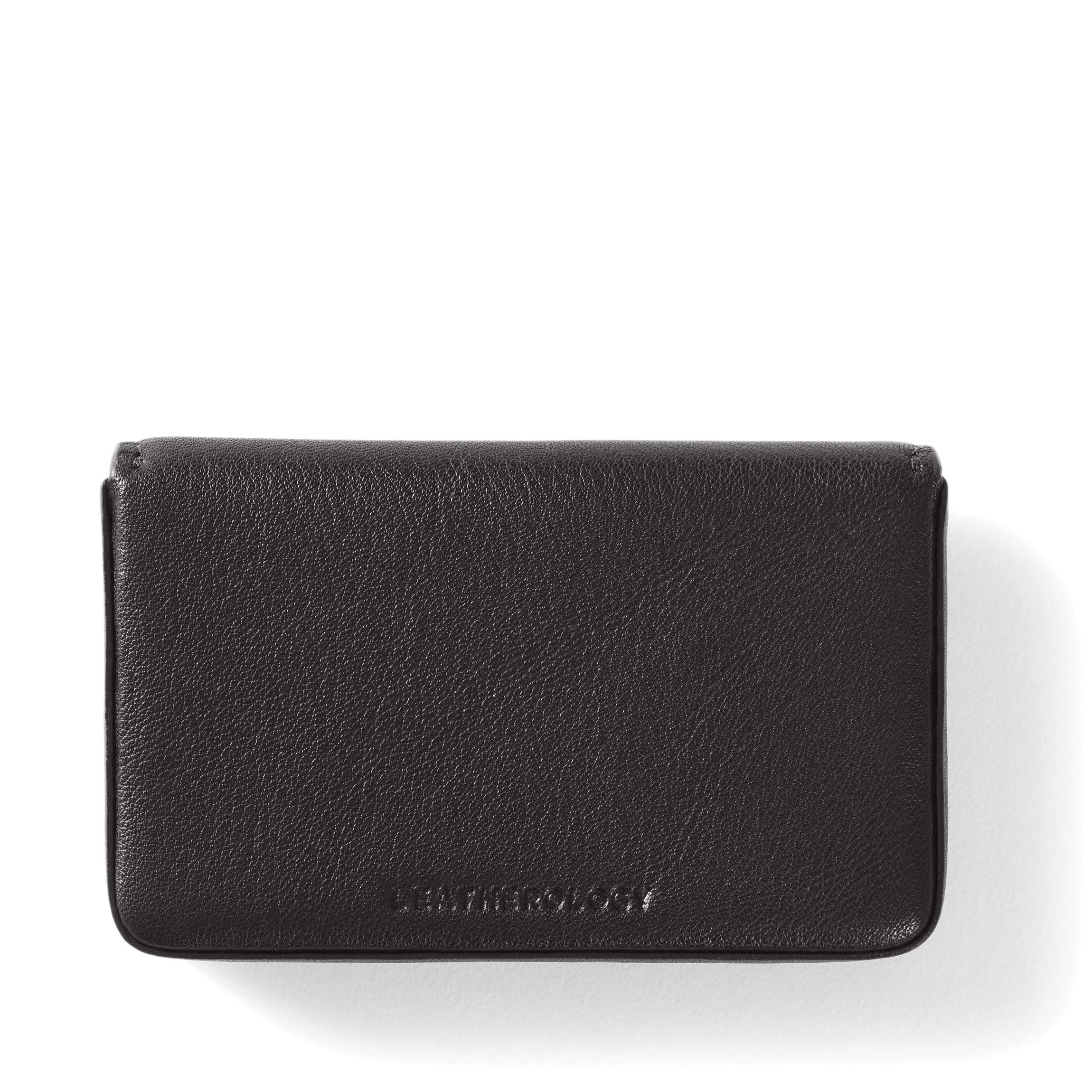 Leatherology Black Onyx Business Card Case, Magnetic Closure ID Holder, Full Grain Leather Leatherology Black Onyx Business Card Case, Magnetic Closure ID Holder, Full Grain Leather