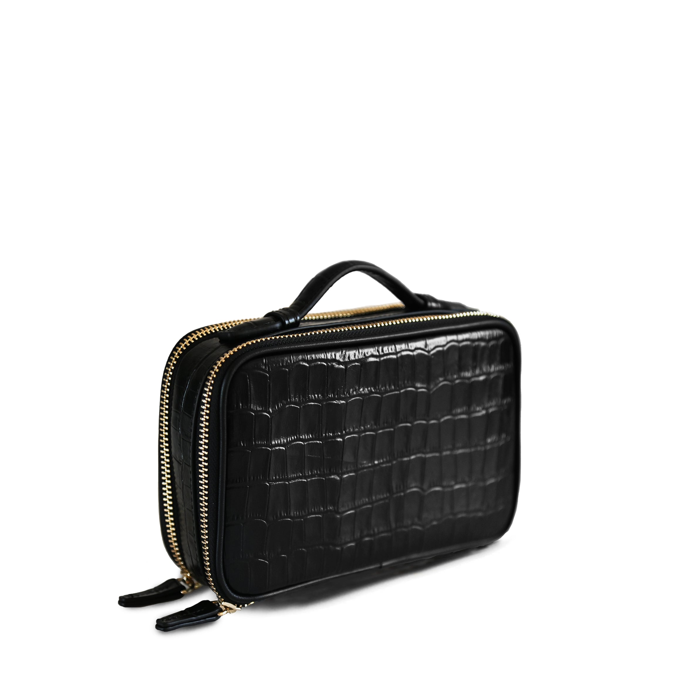 Daily Small Travel Case Black Croc