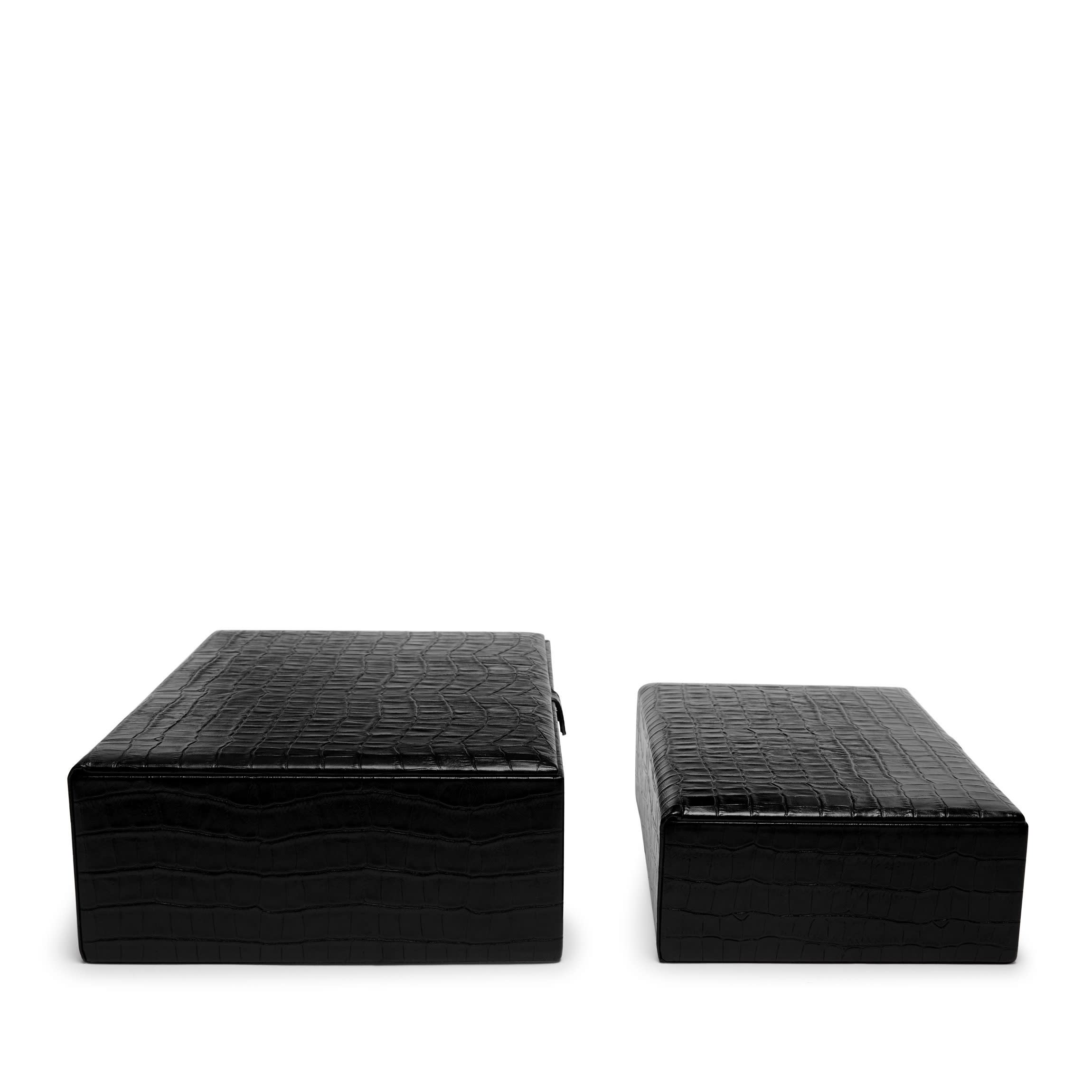 Decorative Box Set | Full grain leather, elegant home storage