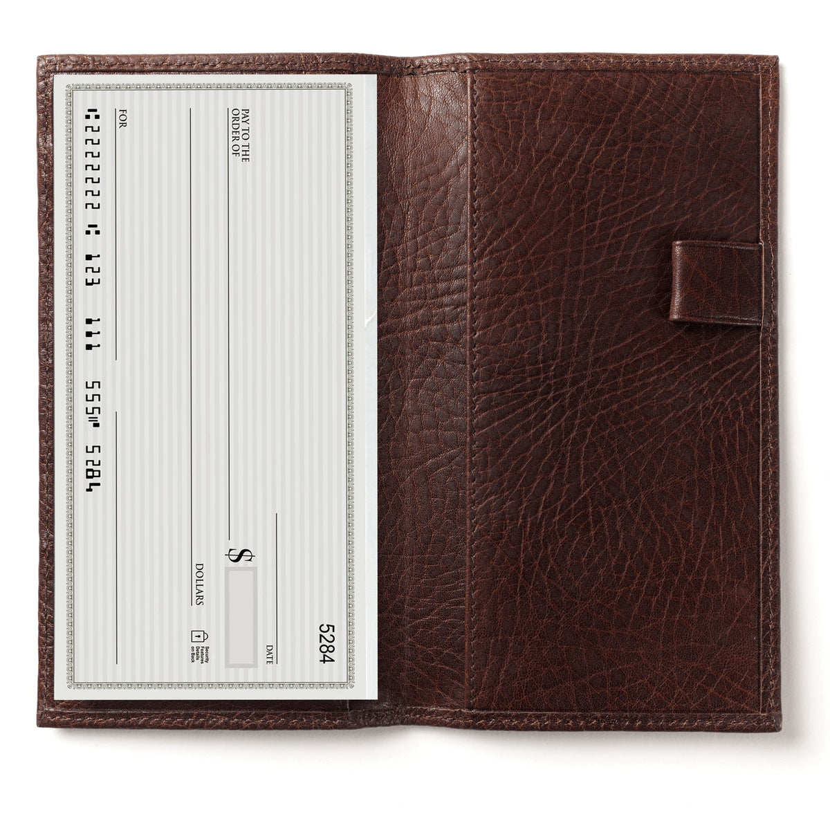 Deluxe-Checkbook-Cover-with-Divider-Brown-C14-506