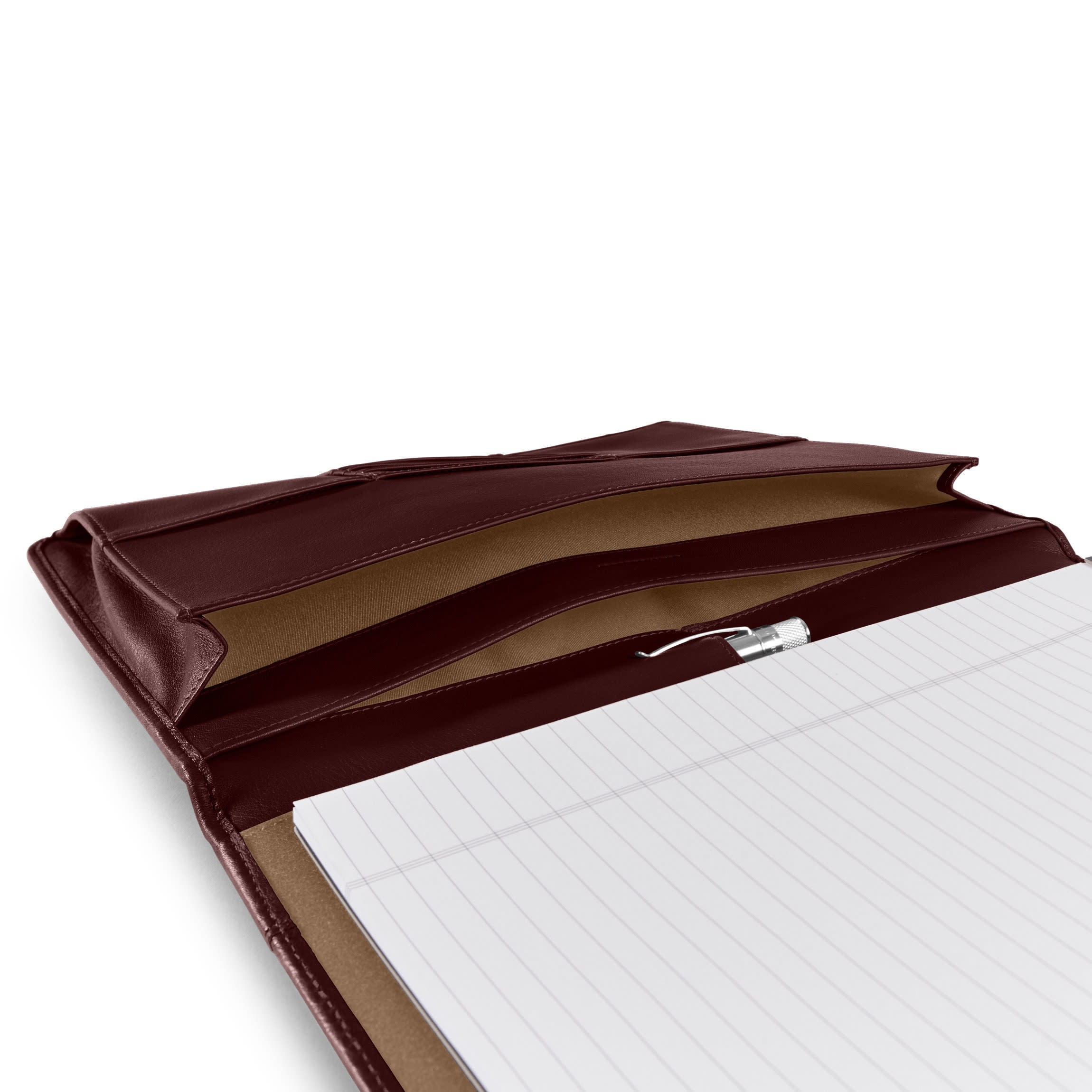 Porte-chapelet En Cuir Bordeaux - Fait Main, Dimensions 8.5 X 8.5 Cm