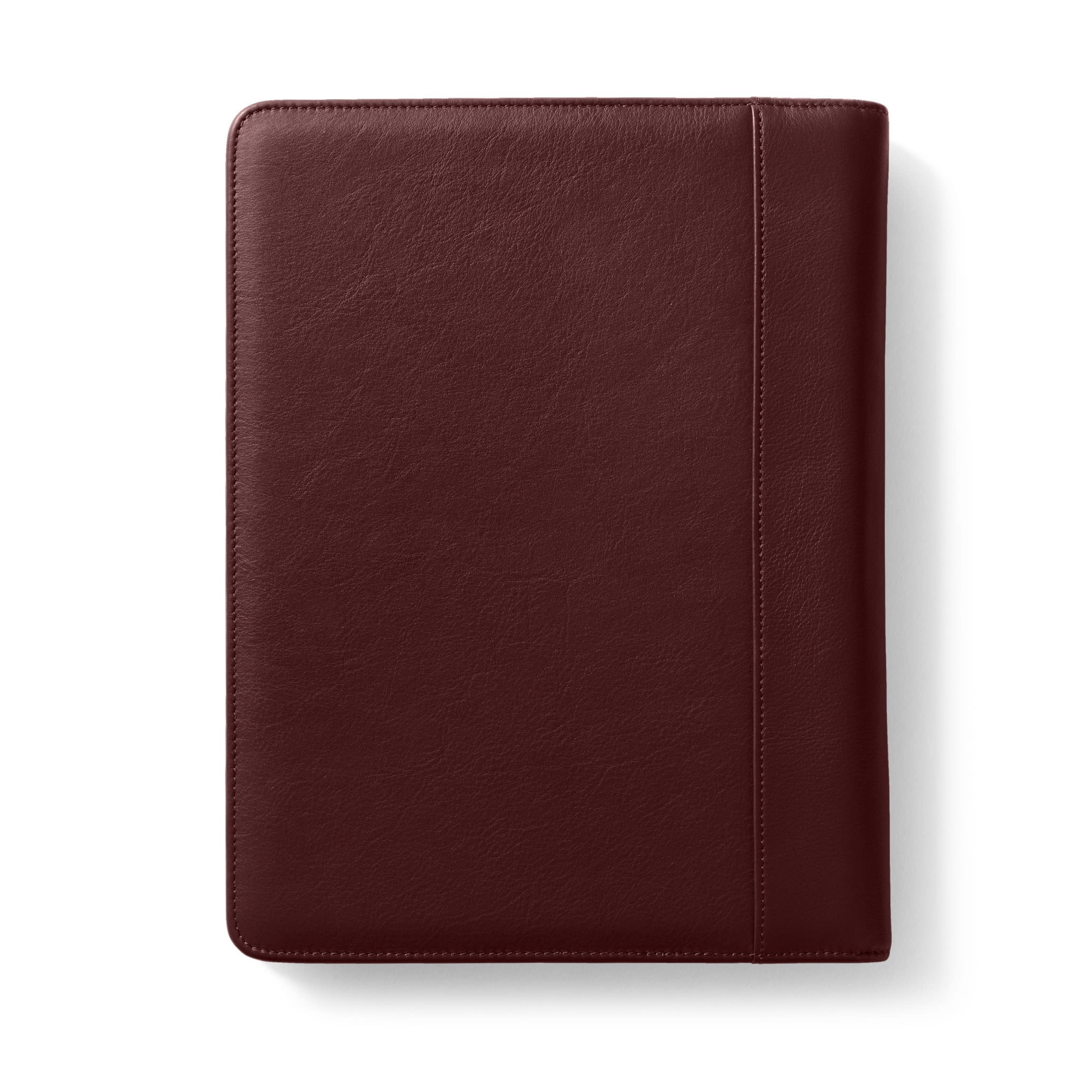 Porte-chapelet En Cuir Bordeaux Fait Main - Taille 8,5x8,5 Cm, Pour Grains Jusqu'à 7 Mm
