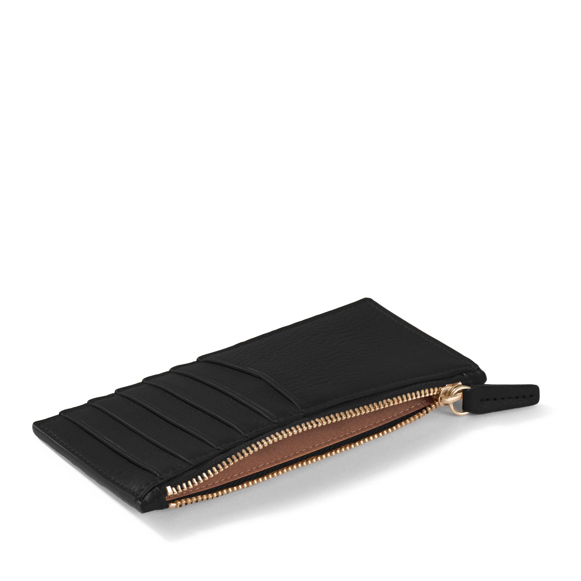 Devon Slim Zip Card Case | Full grain leather, compact card