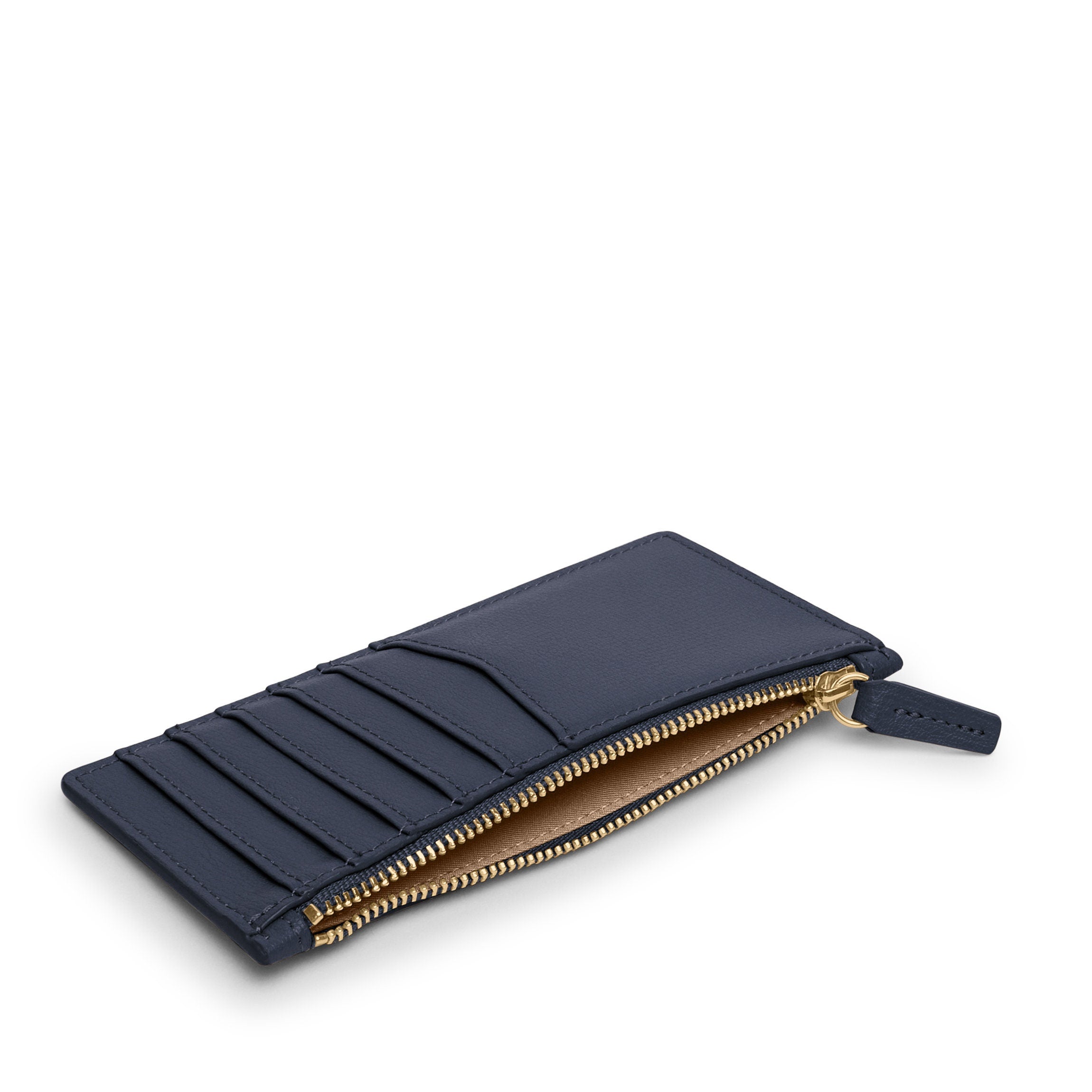 Devon Slim Zip Card Case | Full grain leather, compact card