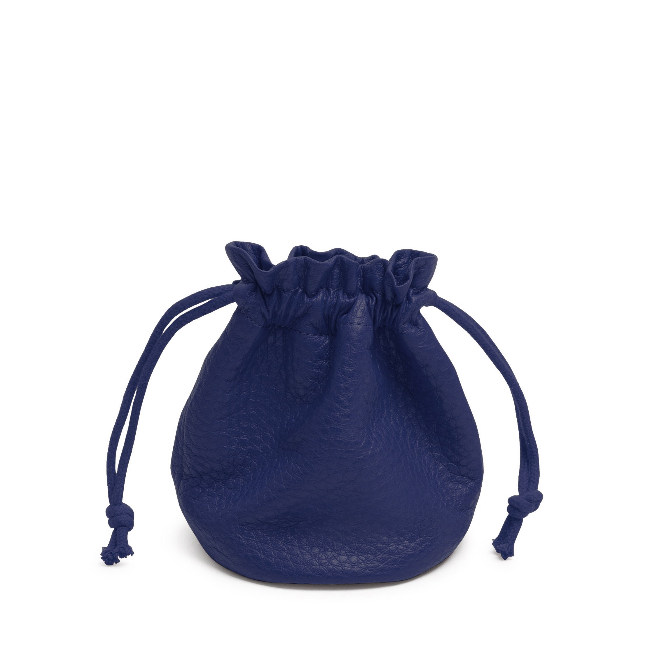 Round Drawstring Pouch | Full grain leather, compact storage option ...