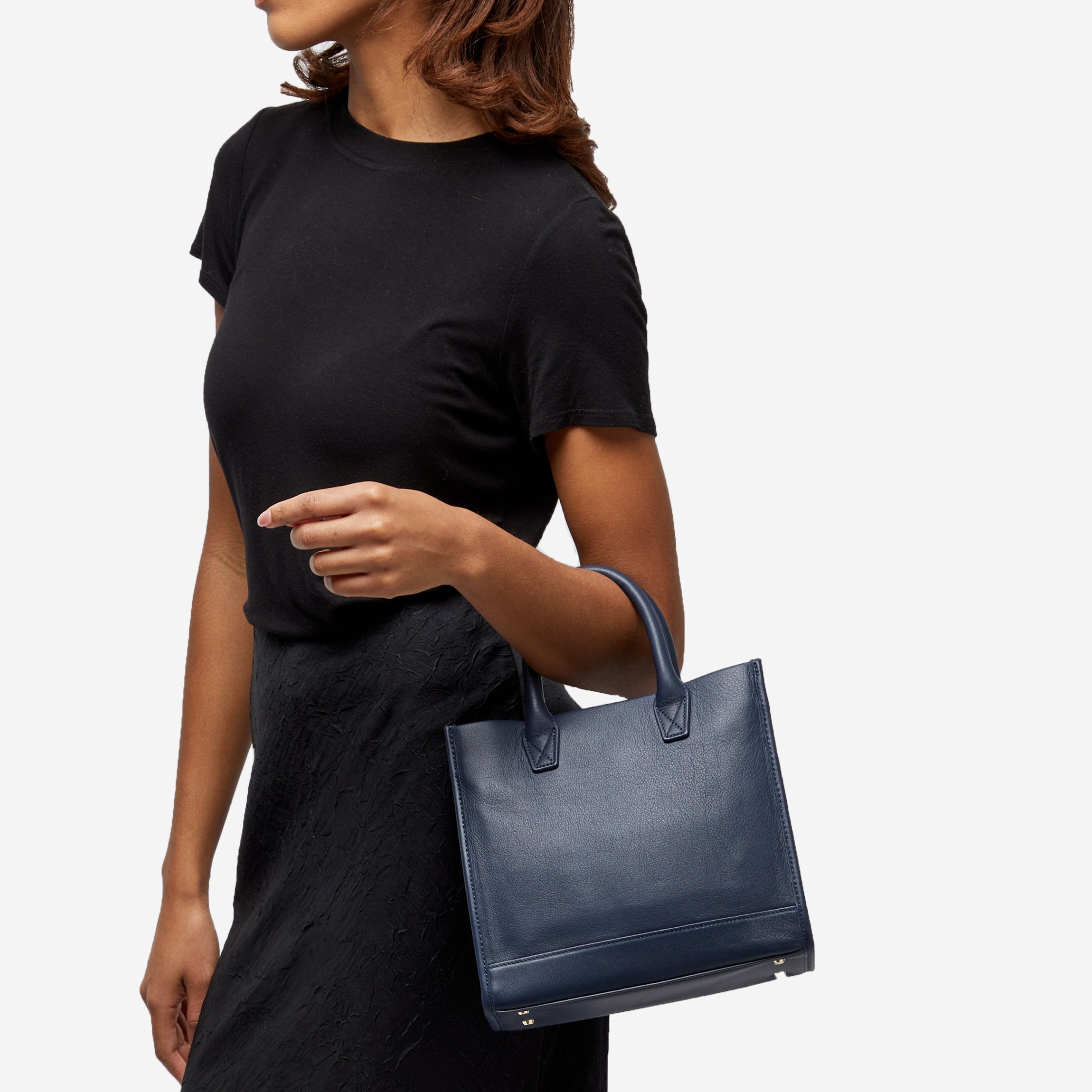 Kress Mini Top Handle Bag | Full grain leather, chic structured