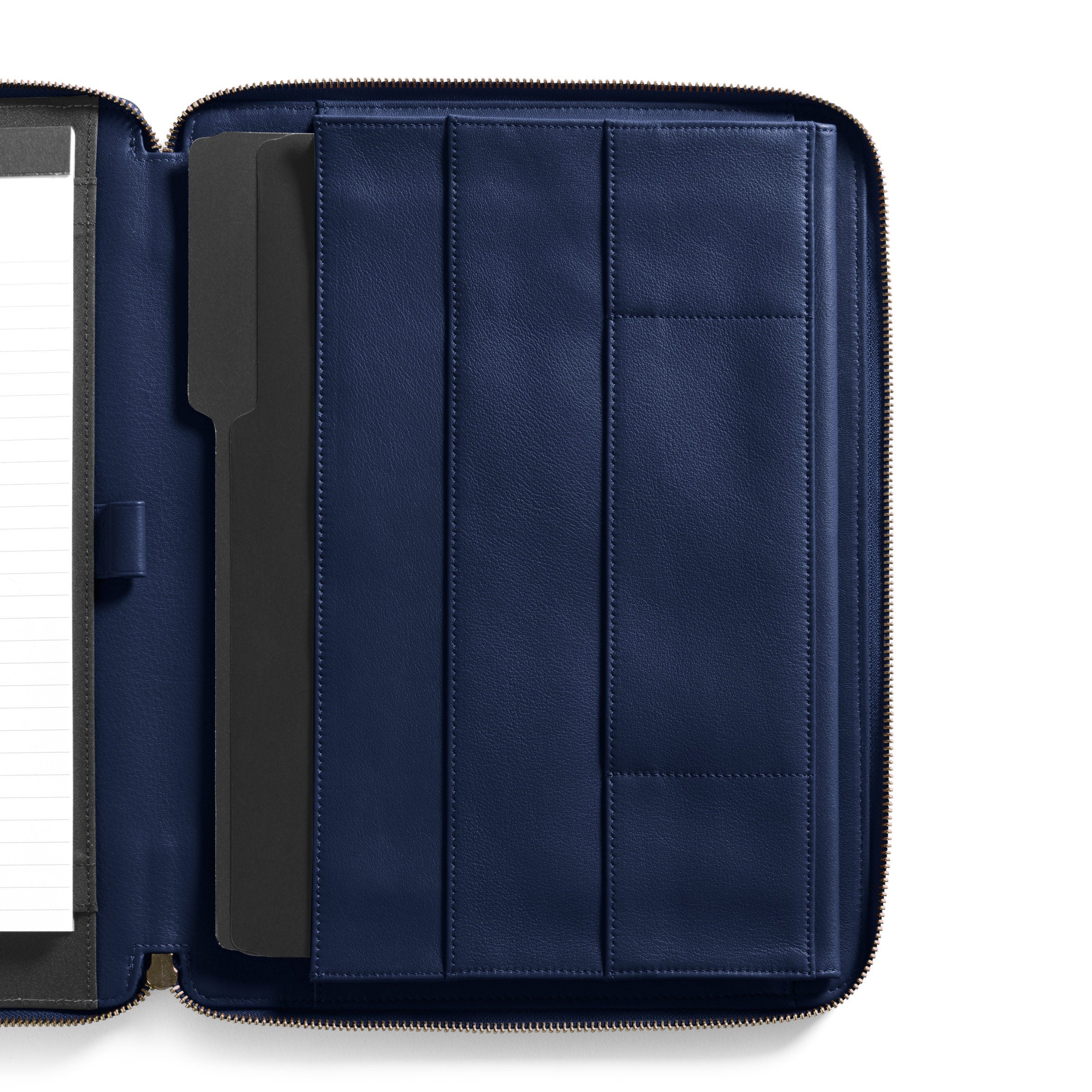 Executive Zippered Portfolio | Full grain leather, professional