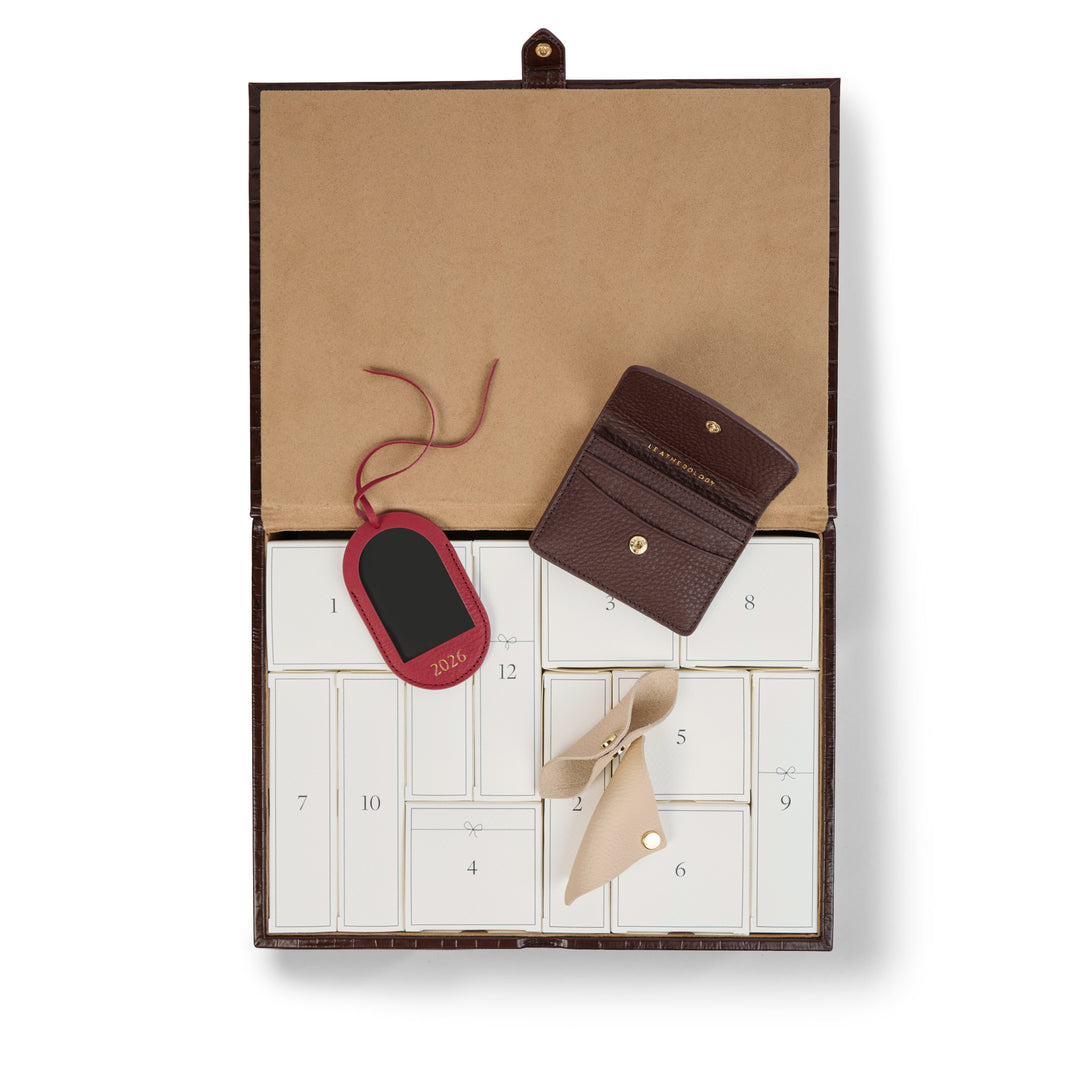Twelve Days of Leatherology Advent Calendar Brown Croc