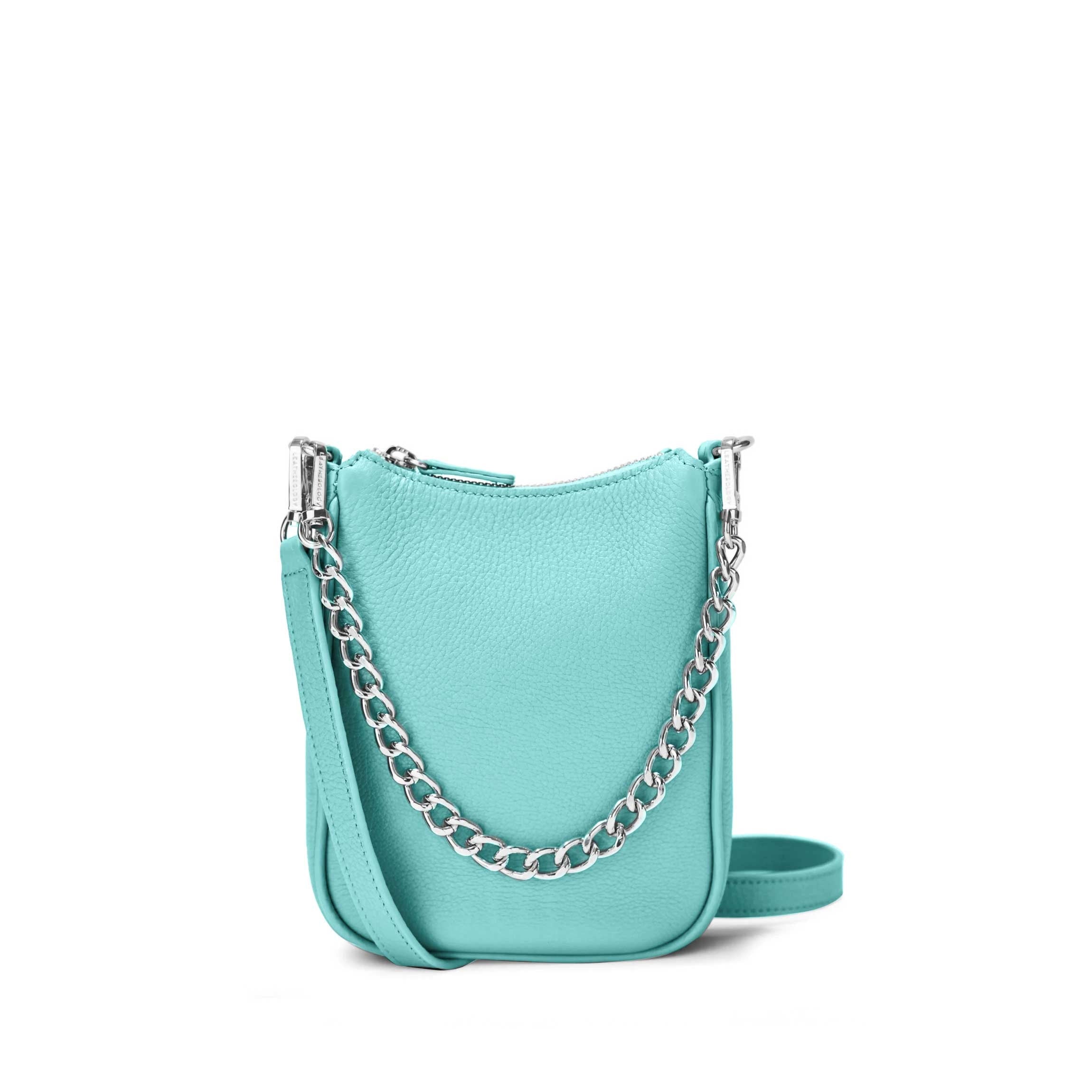 Greta Chain Vertical Sling | Full Grain Leather, Modern Hands-free