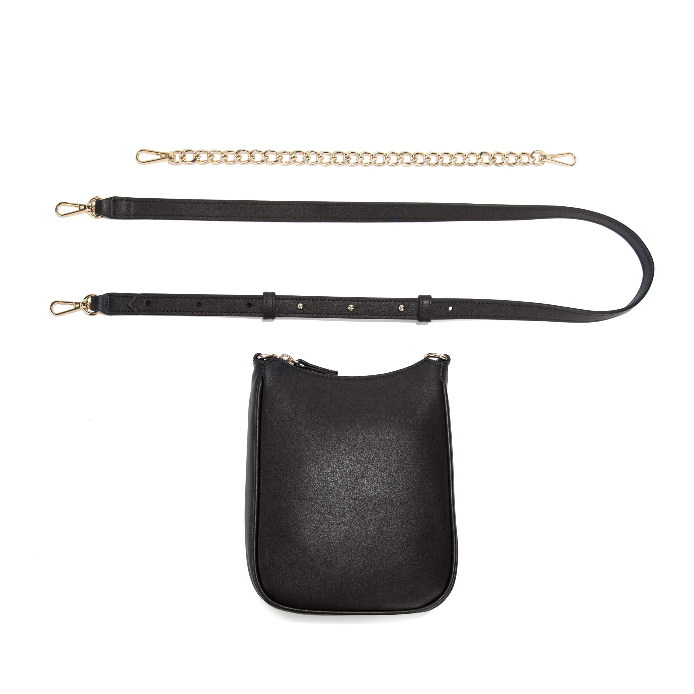 Greta Chain Vertical Sling | Full grain leather, modern hands-free