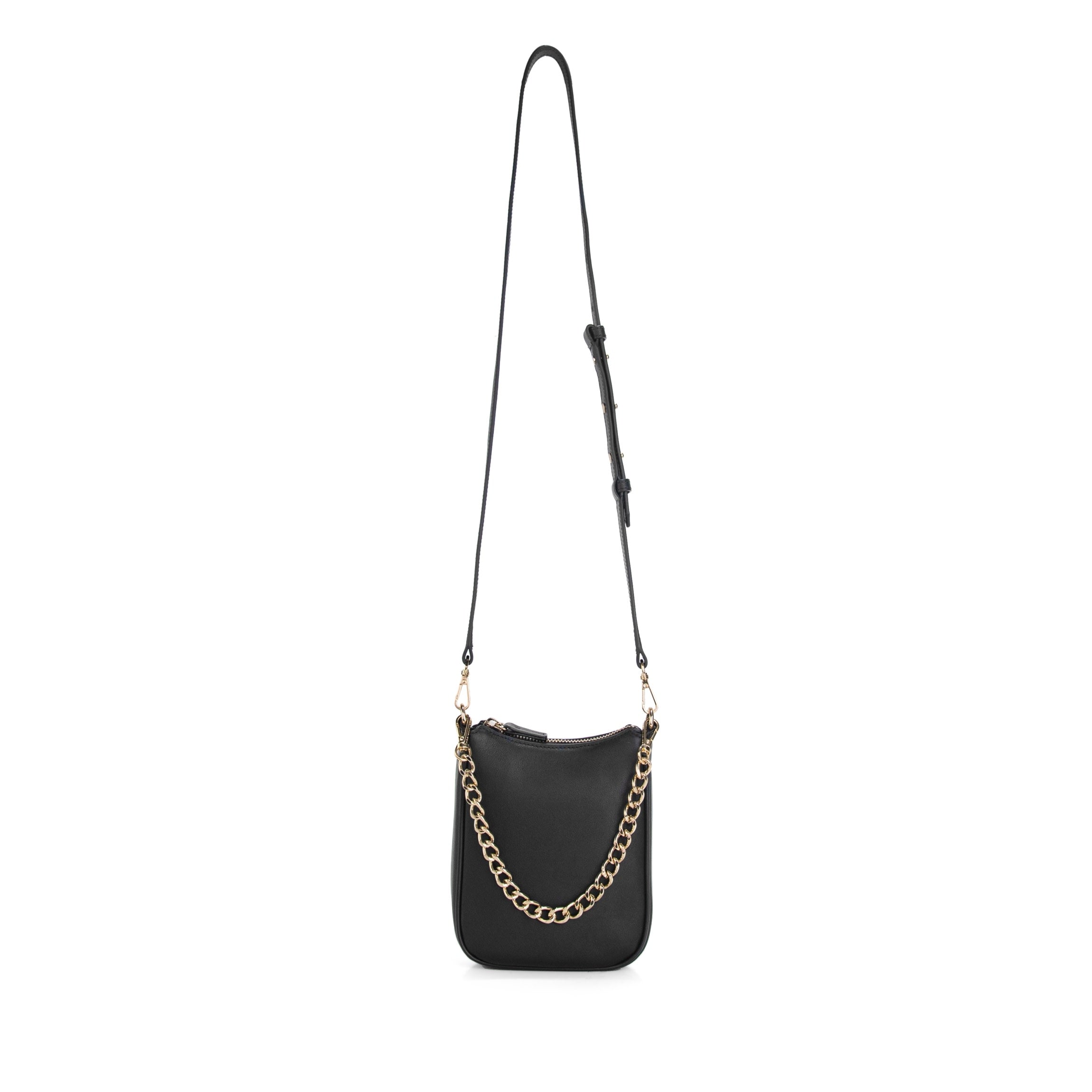 Greta Chain Vertical Sling | Full grain leather, modern hands-free