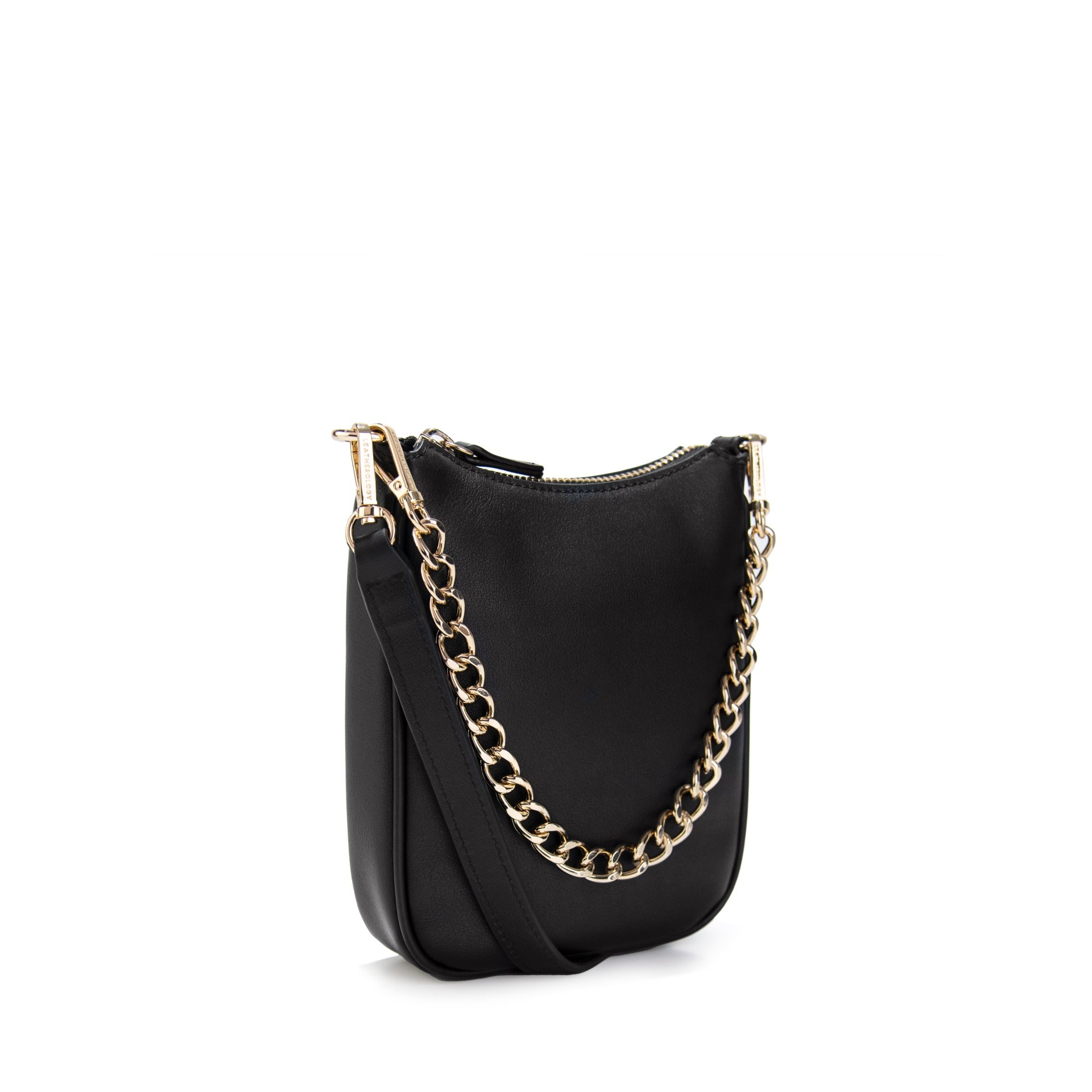 Greta Chain Vertical Sling | Full Grain Leather, Modern Hands-free