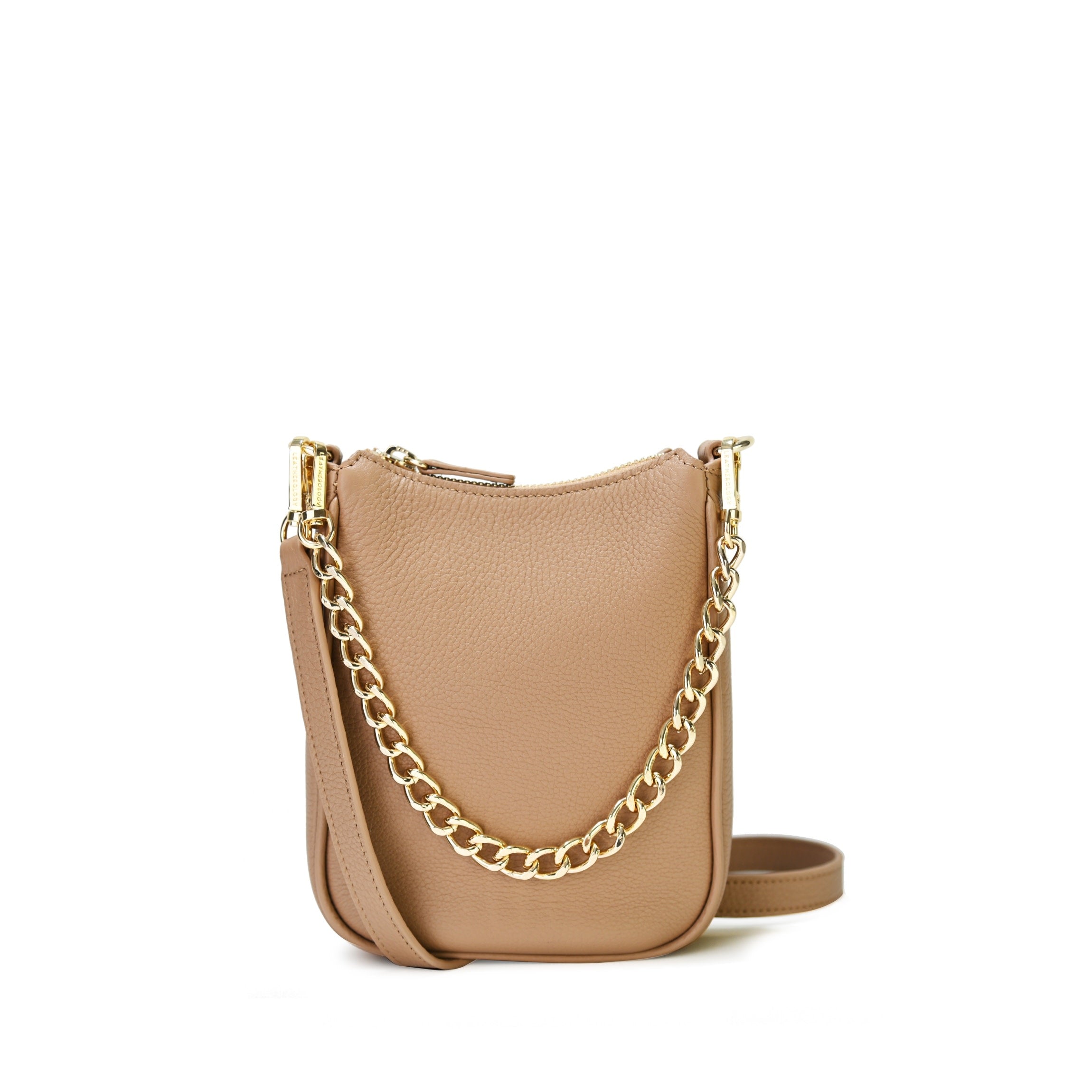 Greta Chain Vertical Sling | Full grain leather, modern hands-free