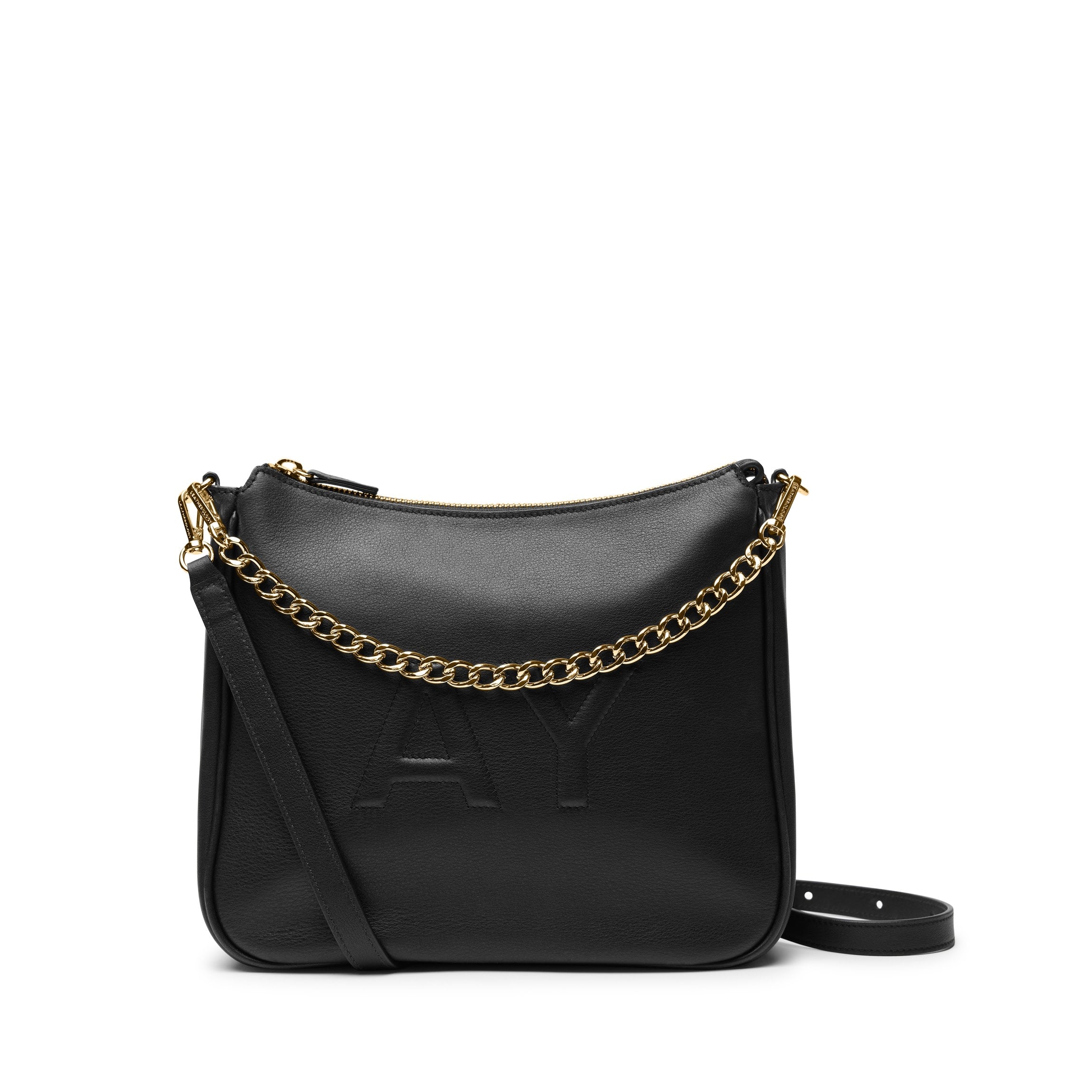 Greta Chain Medium Crossbody | Full grain leather, chic and