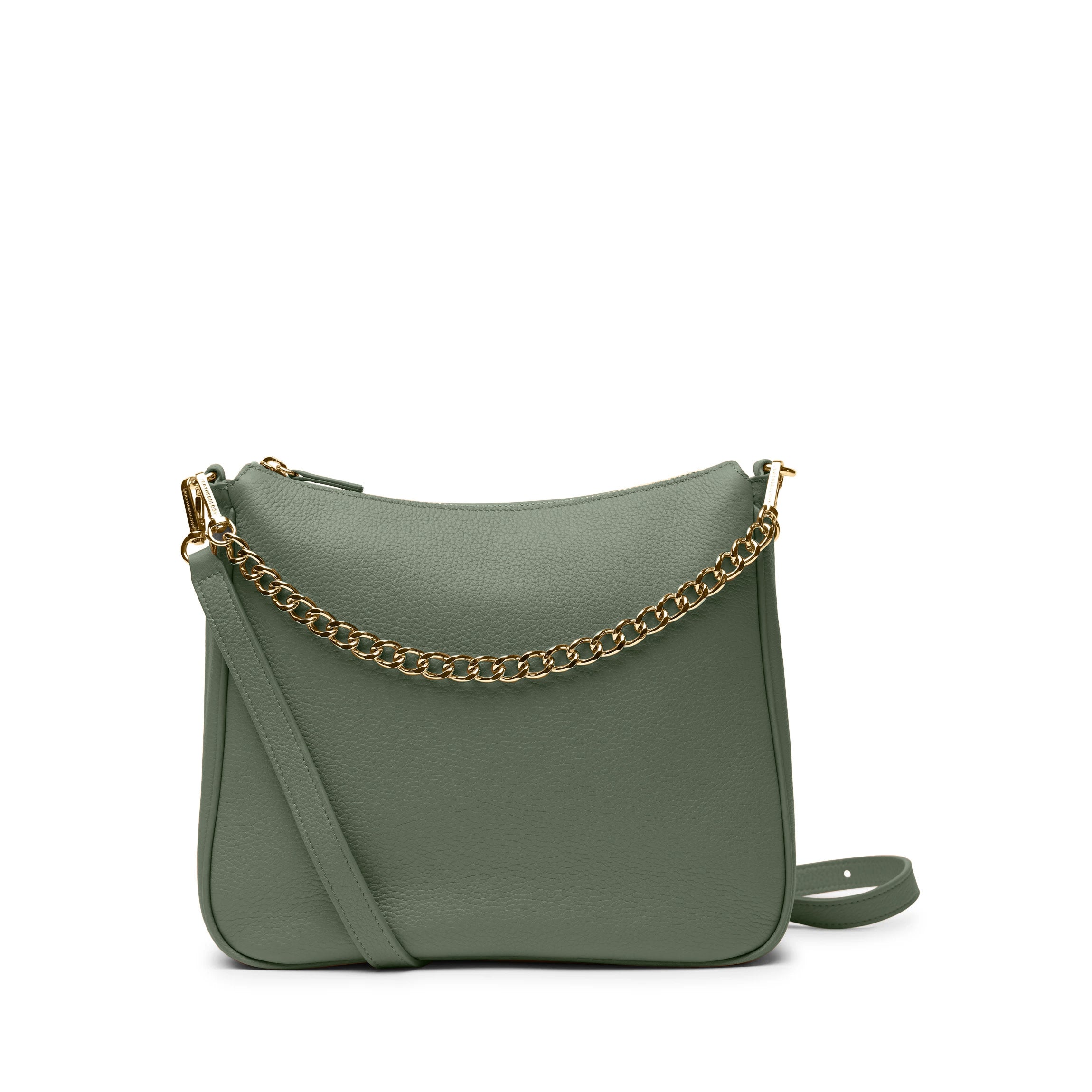 Greta Chain Medium Crossbody | Full Grain Leather, Chic And