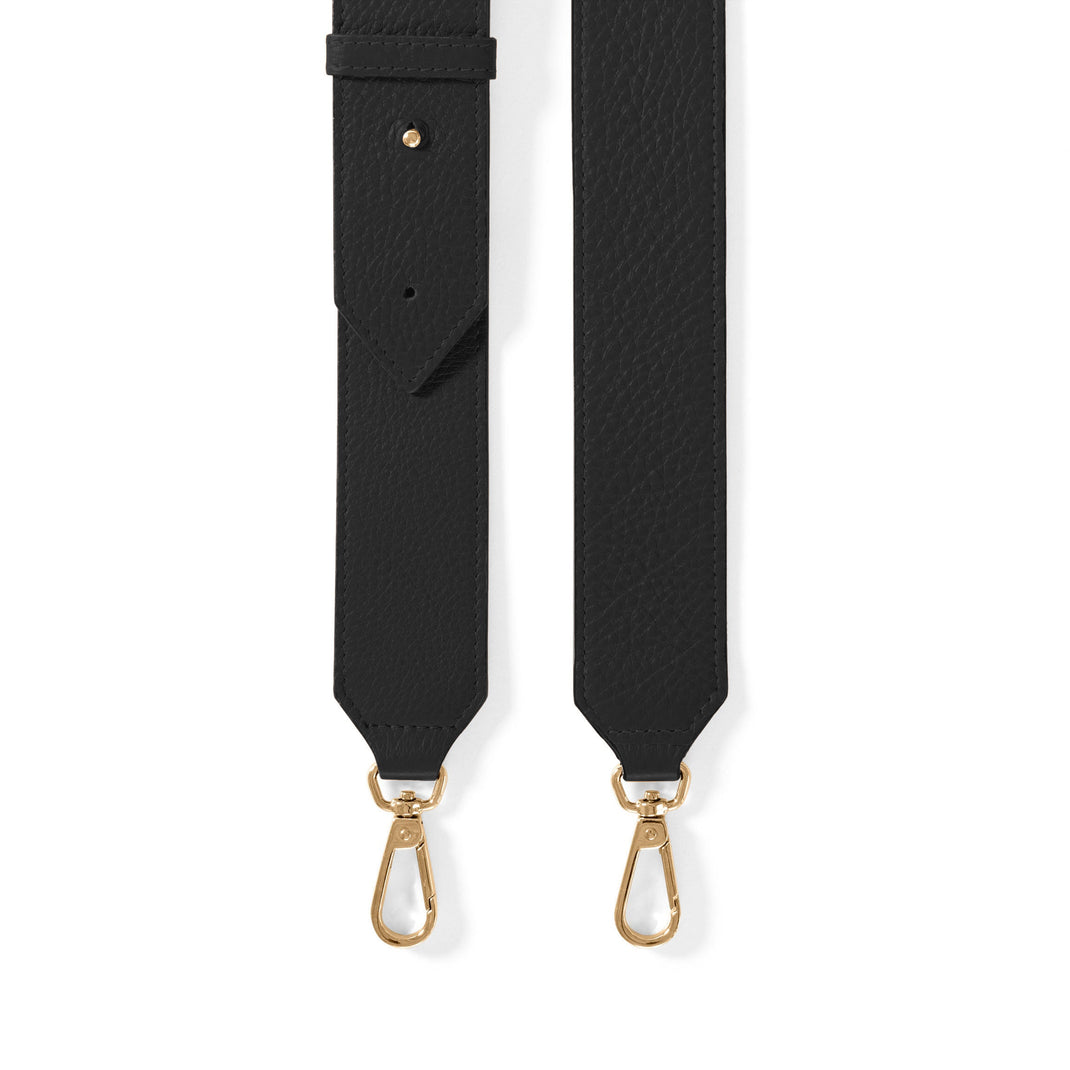 Guitar Long Crossbody Strap Black Pebble
