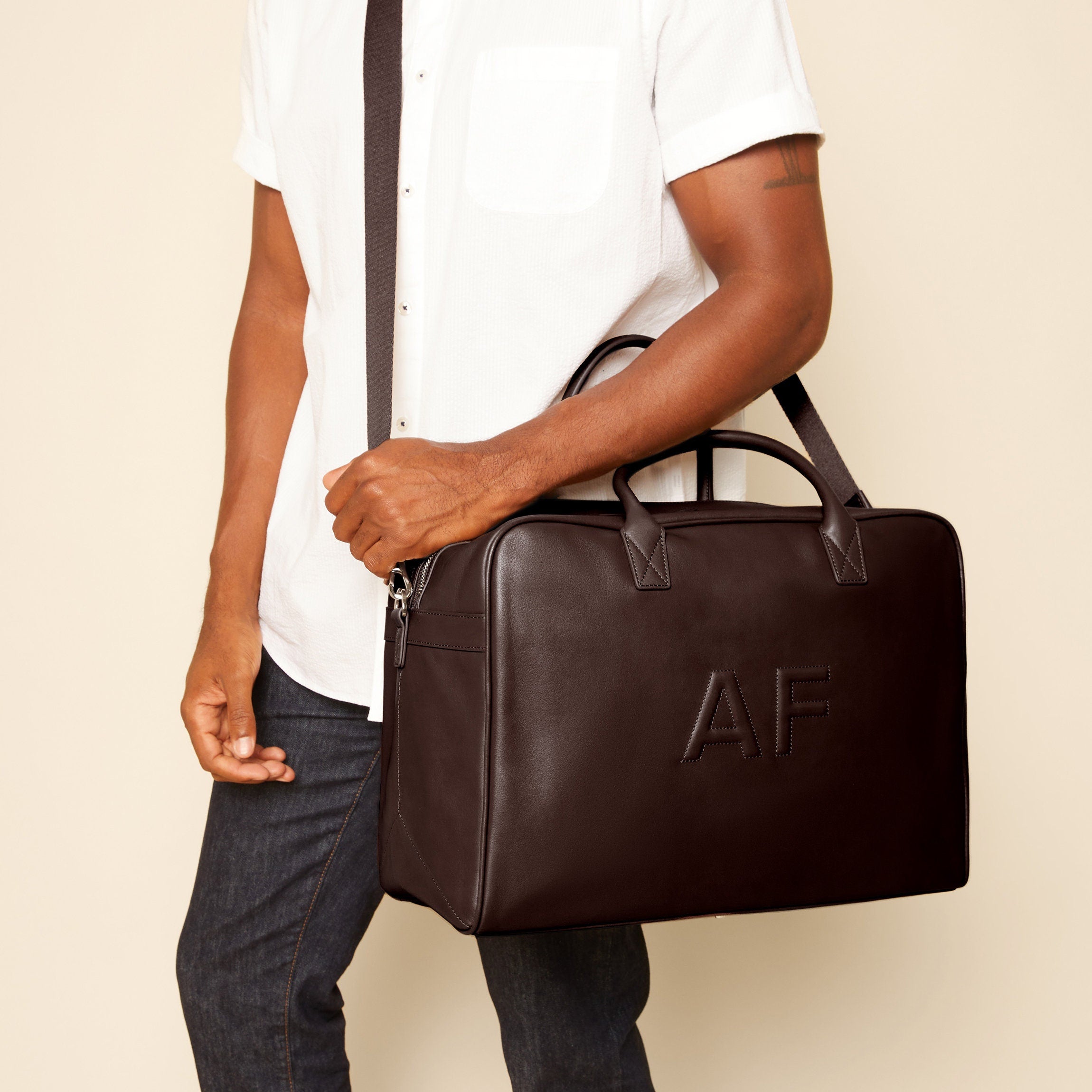 leatherology men's travel.bag with wheels Harwood Weekender