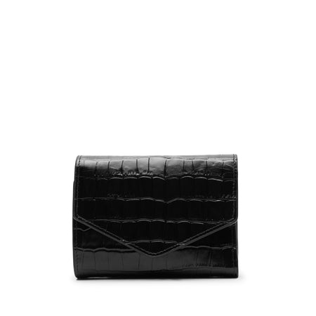 Leatherology Haven Trifold Wallet Black Croc